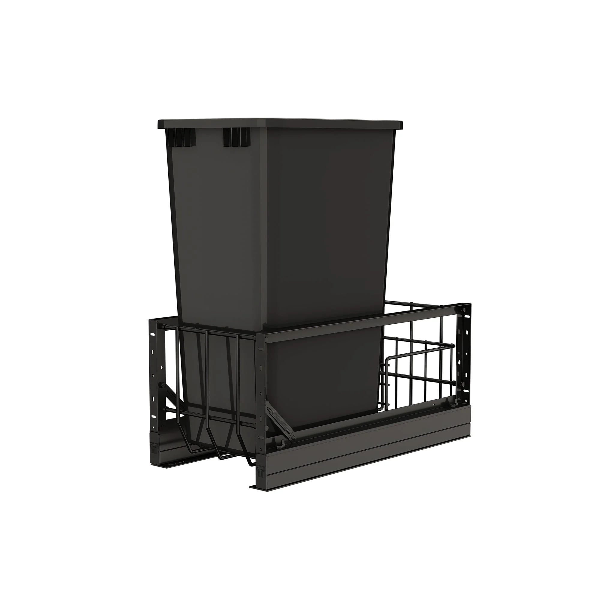 Rev-A-Shelf Single Pullout 50 qt. Kitchen Trash Can, Soft-Close, 5349-1550DM-118
