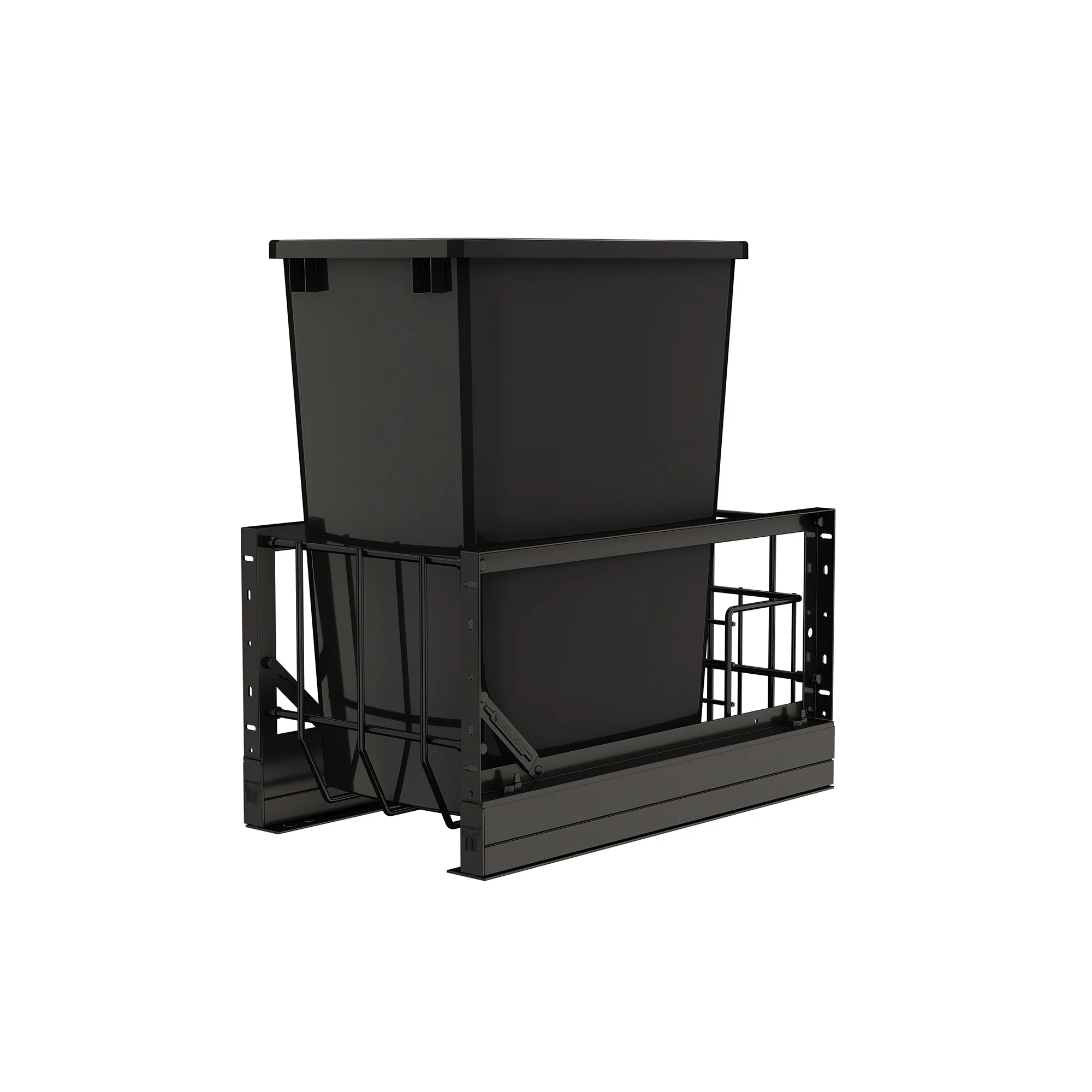 Rev-A-Shelf Single Pullout 35 qt. Kitchen Trash Can, Soft-Close, 5349-15DM18-118