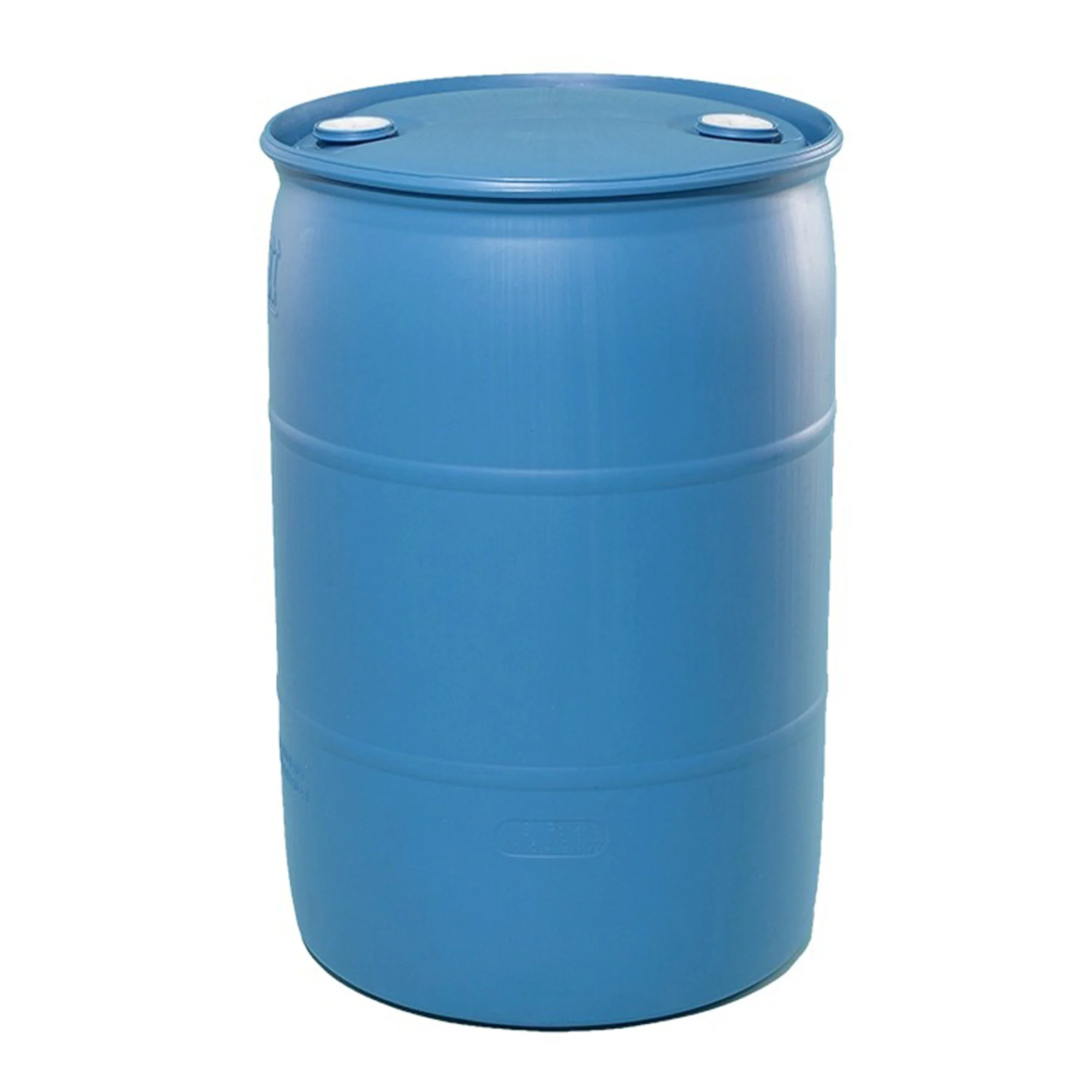 Bushman 55 Gallon Plastic Drum, Tight Head HDPE Storage Container with Lid, Blue