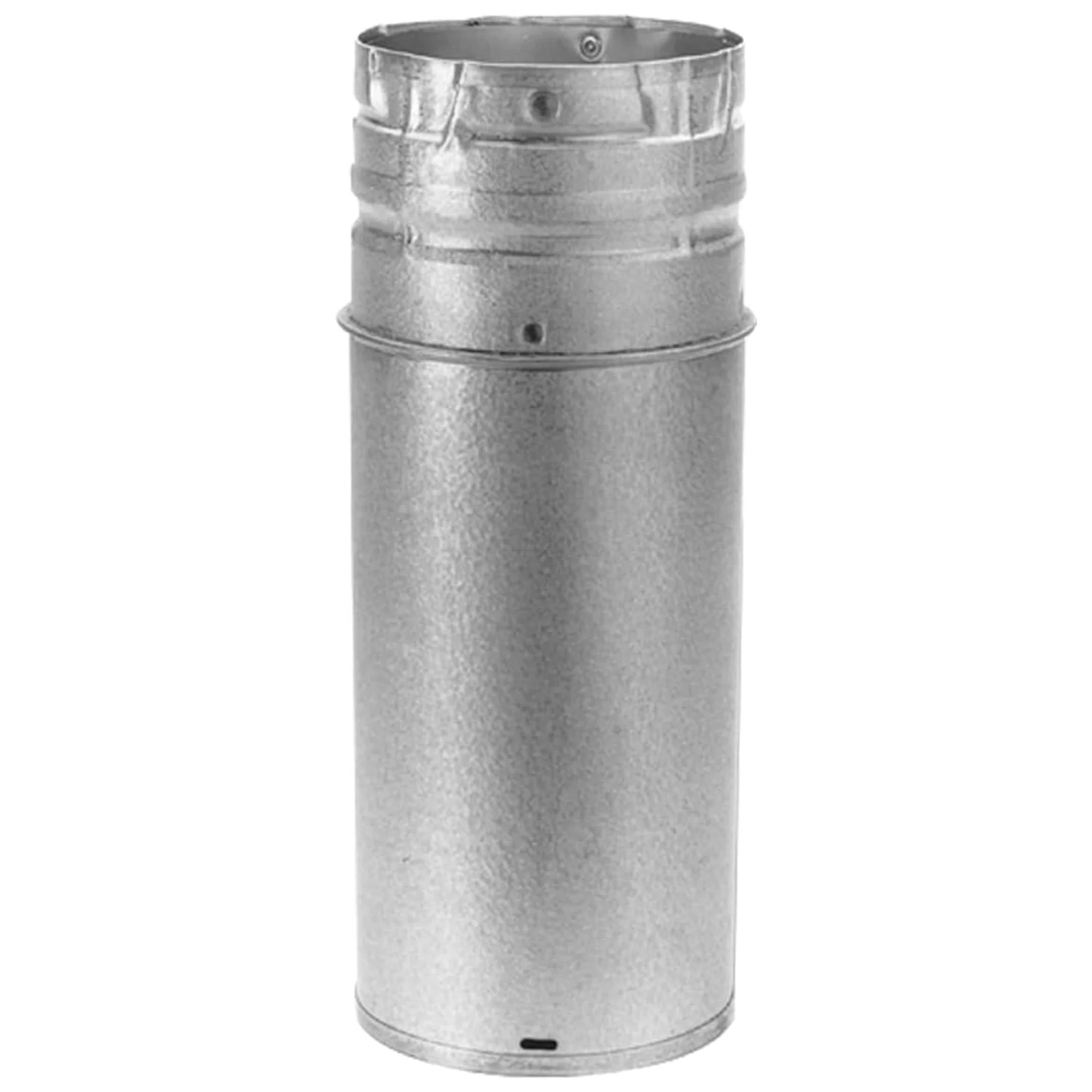 DuraVent PelletVent 12" L x 3" Diameter Adjustable Straight Steel Stove Pipe