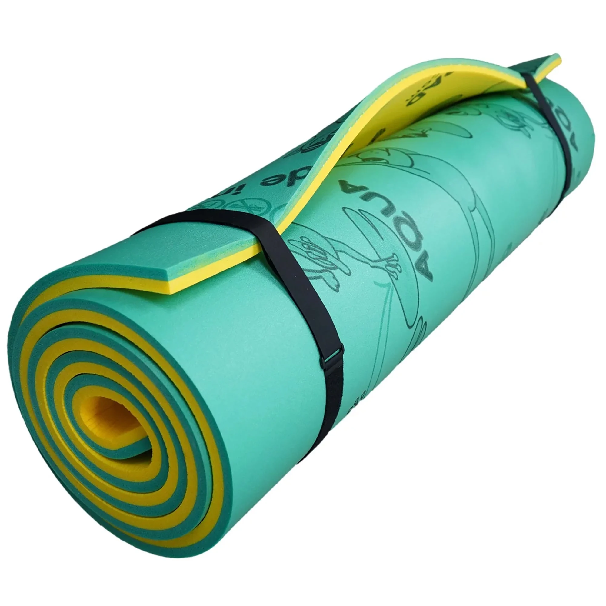 Aqua Lily Pad Original Floating Water Mat Island Float, 9 Ft, Green/Yellow