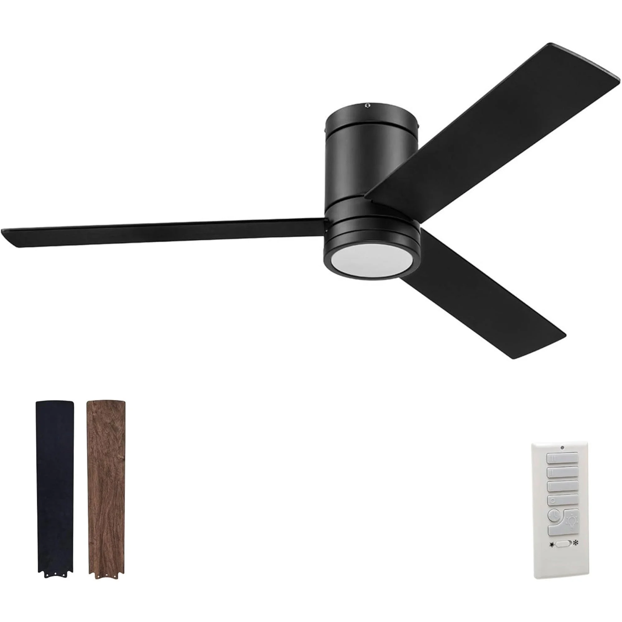 Prominence Home Espy 52 Inch Indoor LED Ceiling Fan with Light, Matte Black