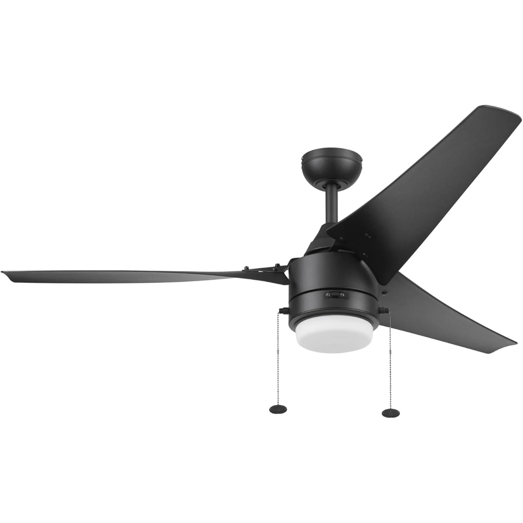 Prominence Home Teo 56 Inch Outdoor LED Ceiling Fan With Light, Matte Black