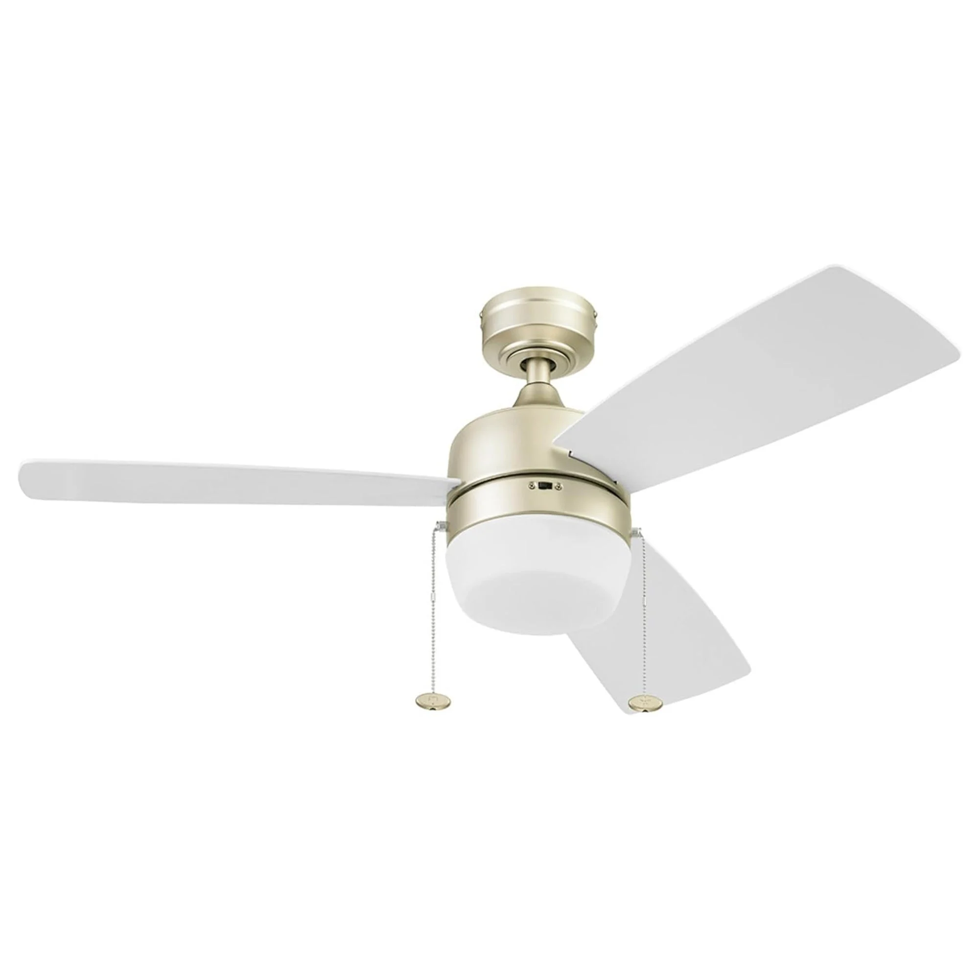 Honeywell Barcadero 44 Inch Indoor LED Ceiling Fan with Pull Chain, Soft Gold