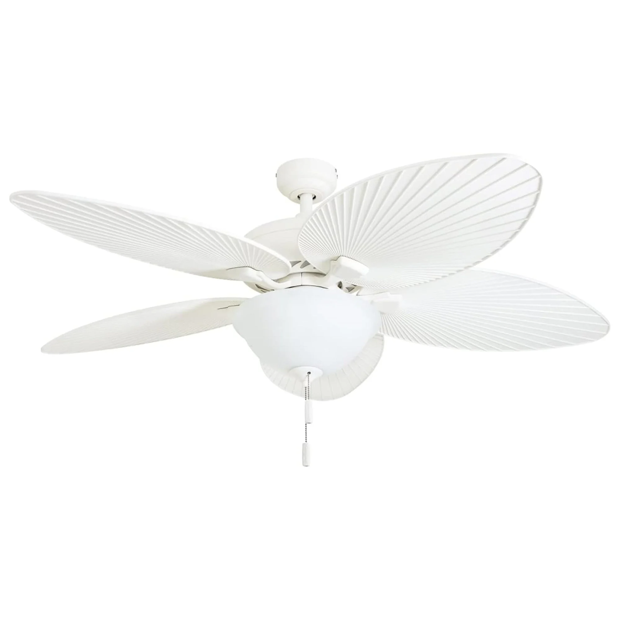 Honeywell Palm Island 52" Tropical Ceiling Fan with Pull Chain, LED Light, White