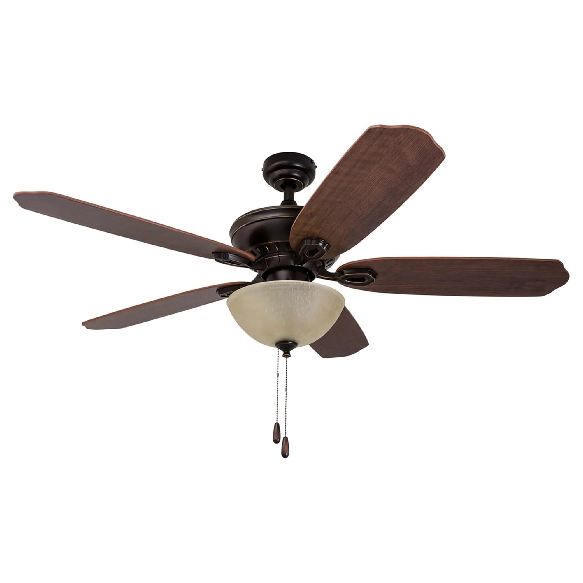 Prominence Home Spring Hollow LED Ceiling Fan with Light and Pull Chain, 52"