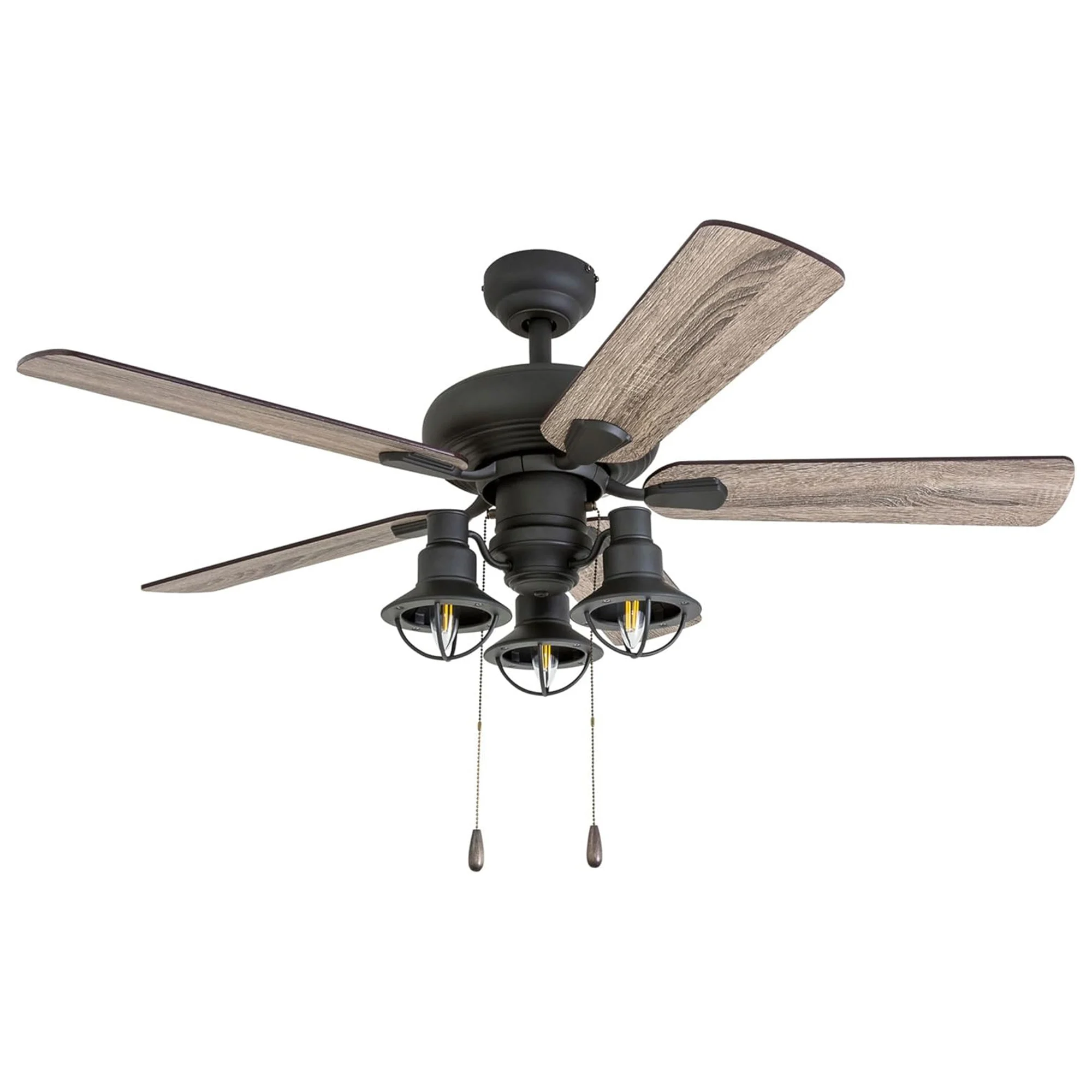 Prominence Home Piercy Farmhouse LED Ceiling Fan with Light and Pull Chain, 42"