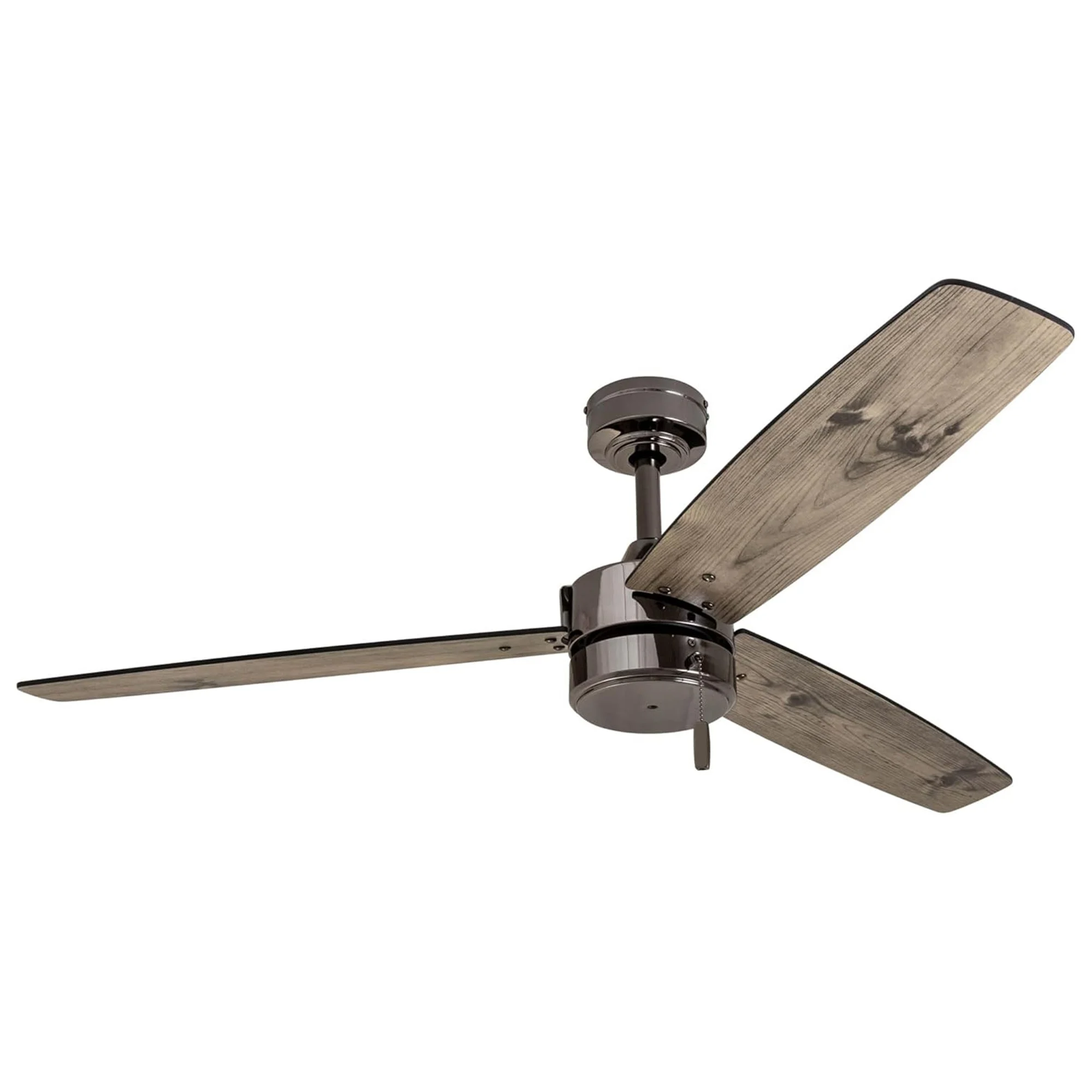 Prominence Home Journal 52 Inch Outdoor Ceiling Fan with Pull Chain, Gun Metal
