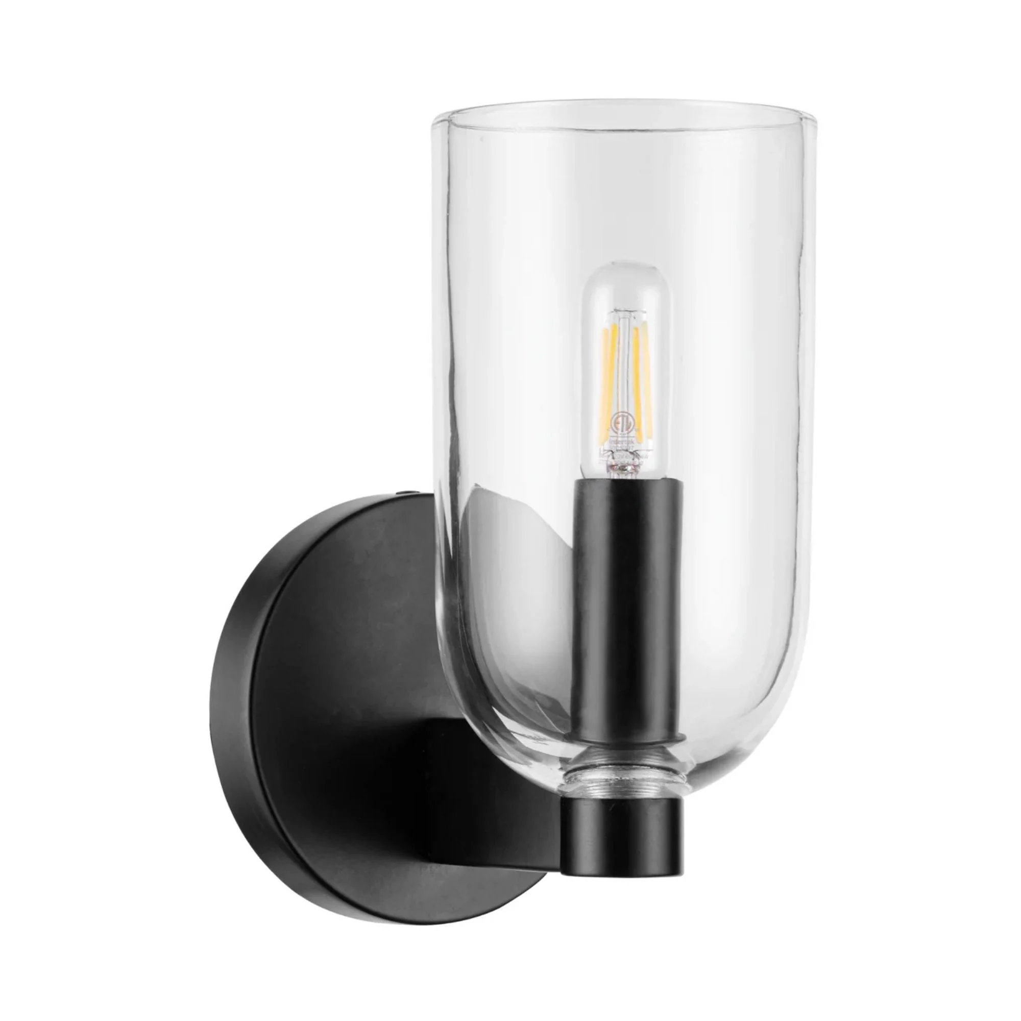 Prominence Home Hansley 1 Light Wall Sconce for Hallways or Bedrooms, Black