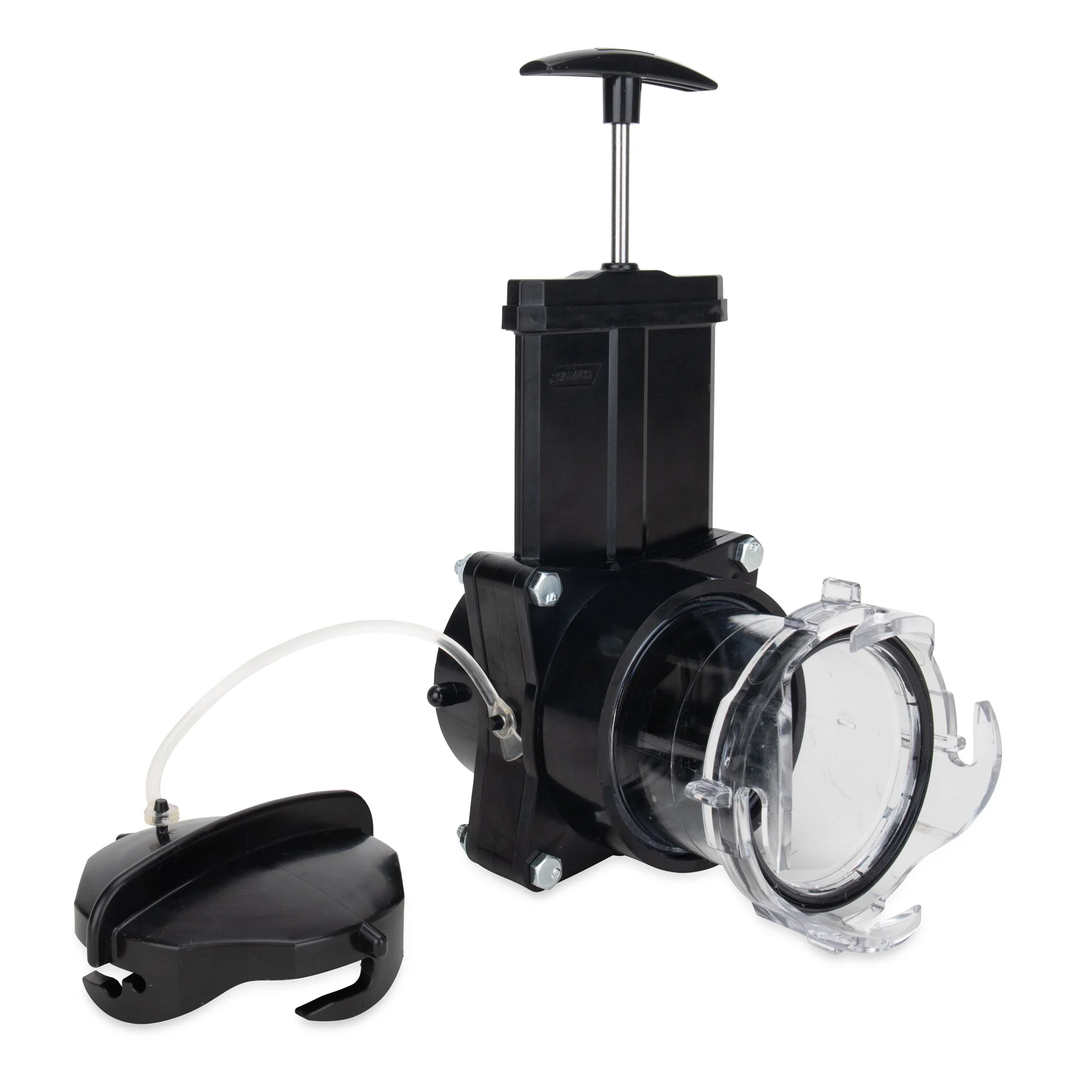 Camco RV Gate Valve with 3.5 Inch Clear Adapter for Sewer Hose and Drain Pipe