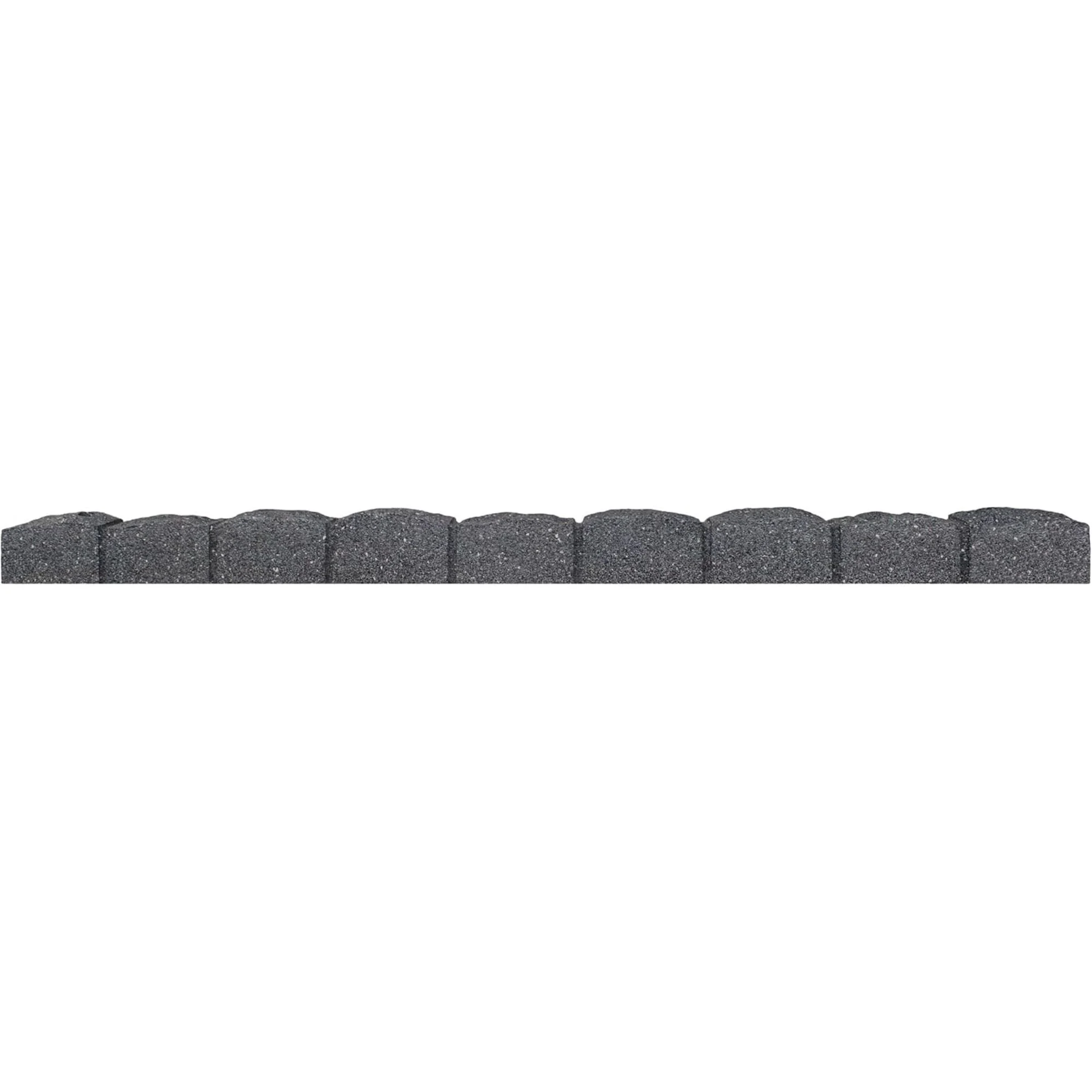 Tierra Verde 48"L Roman Stone Recycled Rubber Garden Border Kit, Grey, 2-Pack