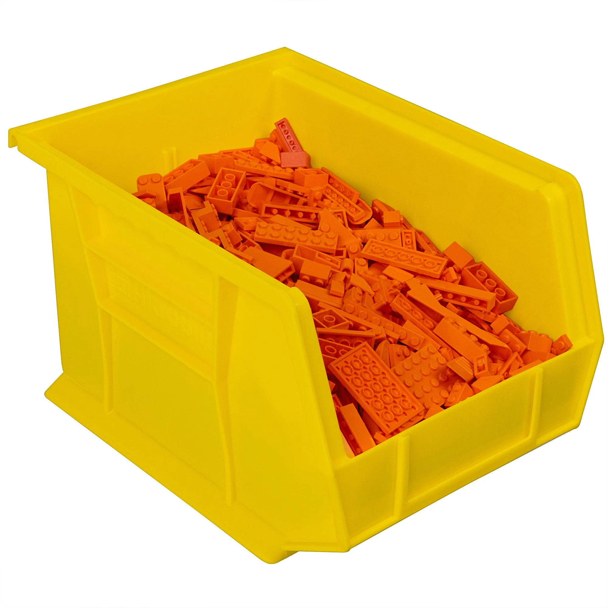 Akro-Mils 6 Pack AkroBins Plastic Storage Bins, Space-Saving Organizers, Yellow
