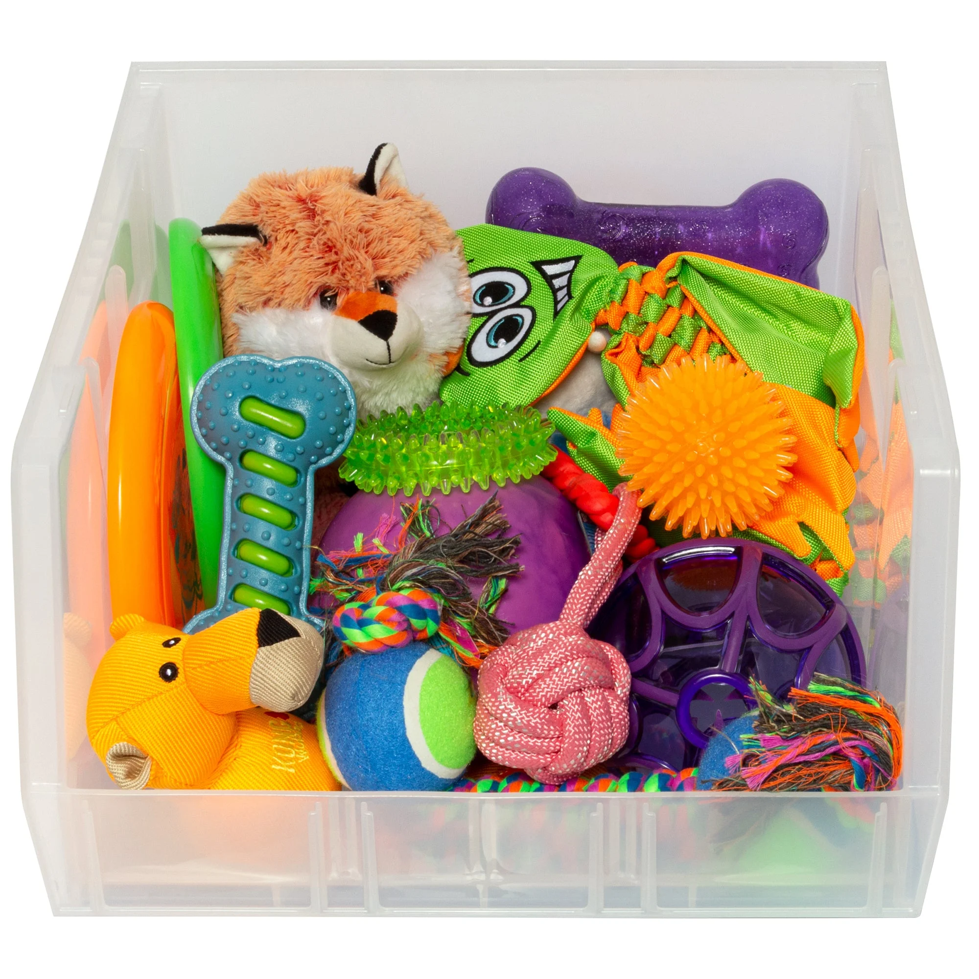 Akro-Mils 3 Pack AkroBins Plastic Storage Bins, Space-Saving Organizers, Clear
