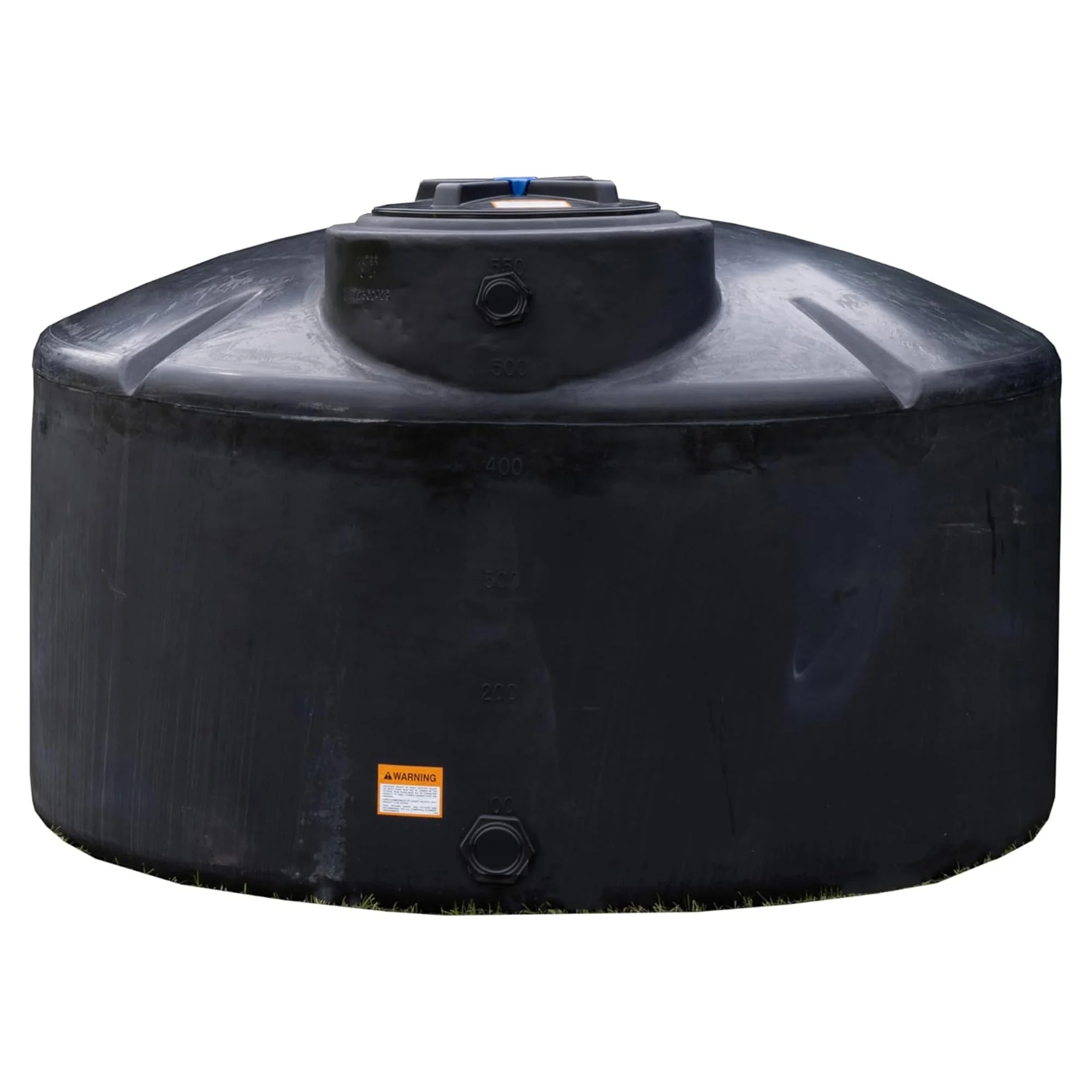 Norwesco Vertical Above-Ground Water Storage Tank, 550 Gallon Capacity, Black