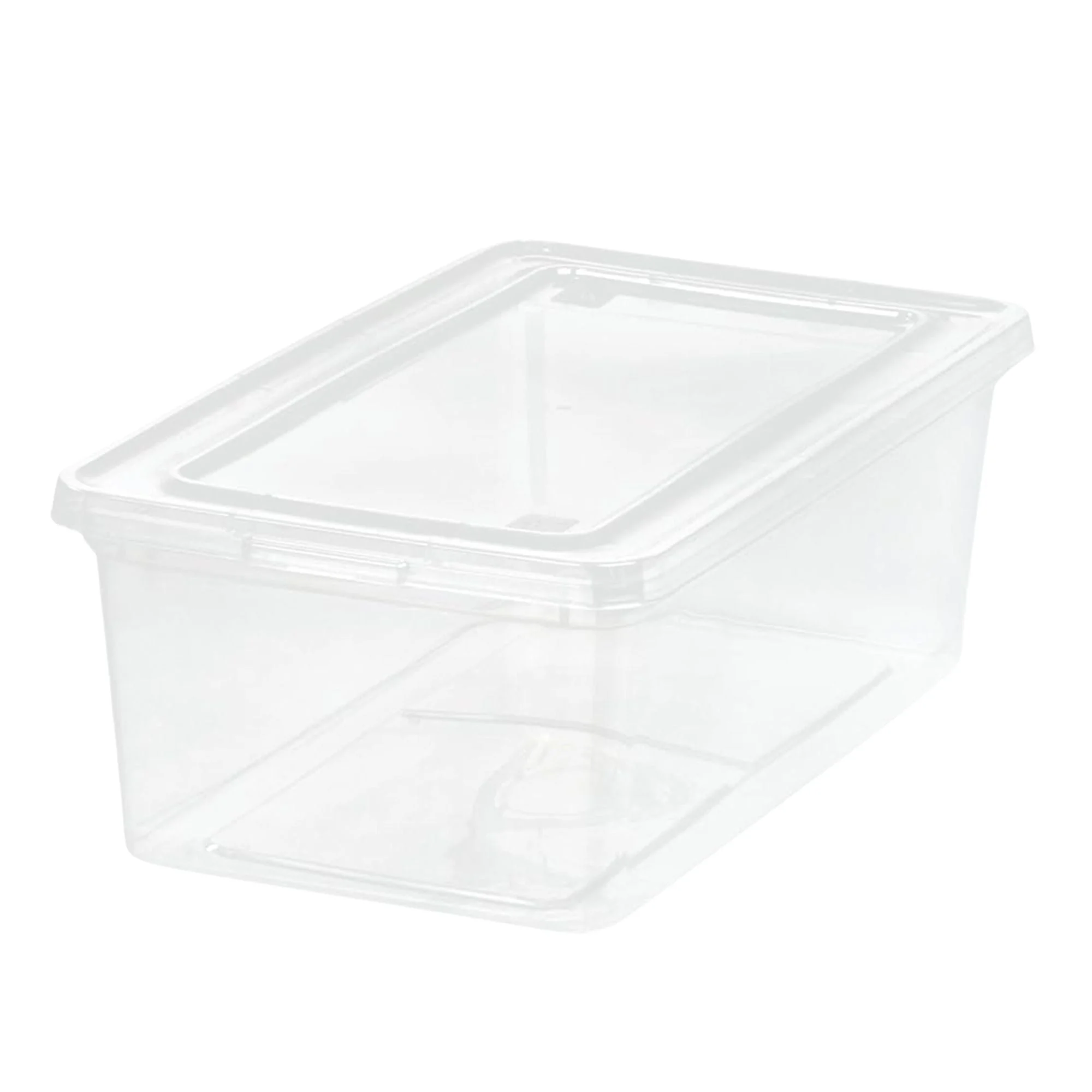 IRIS USA 40 Pack 6 Qt Storage Bin, Clear Stackable Plastic Containers with Lids