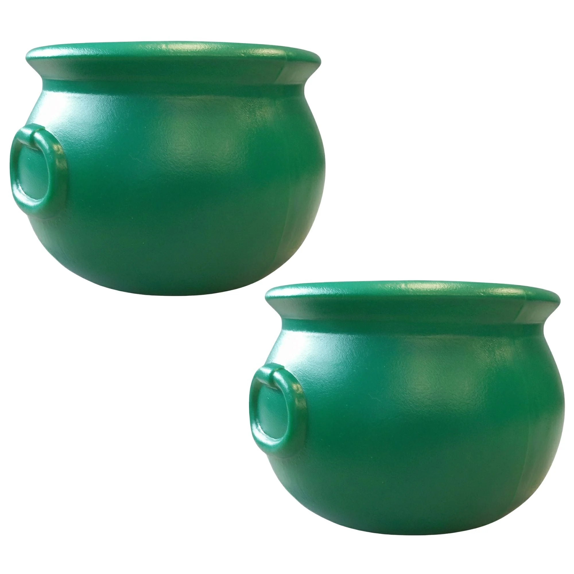 Union Products St. Patrick's Day Cauldron, 8" Treat Container, Green, 2 Pack