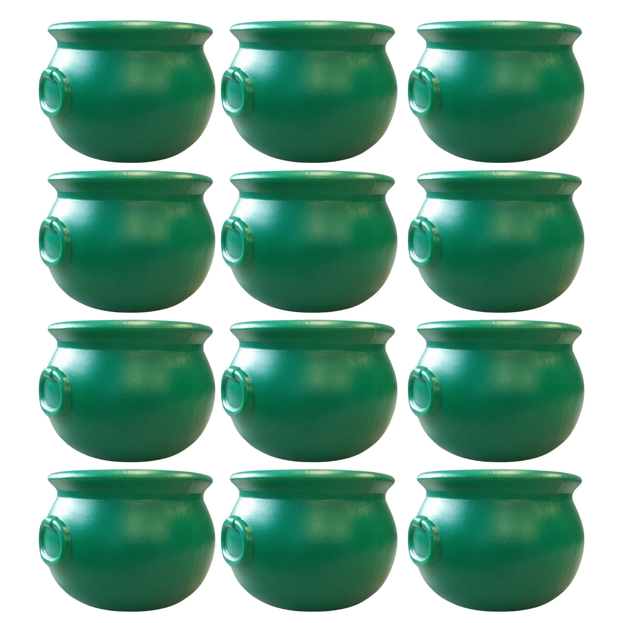 Union Products St. Patrick's Day Cauldron, 8" Treat Container, Green, 12 Pack