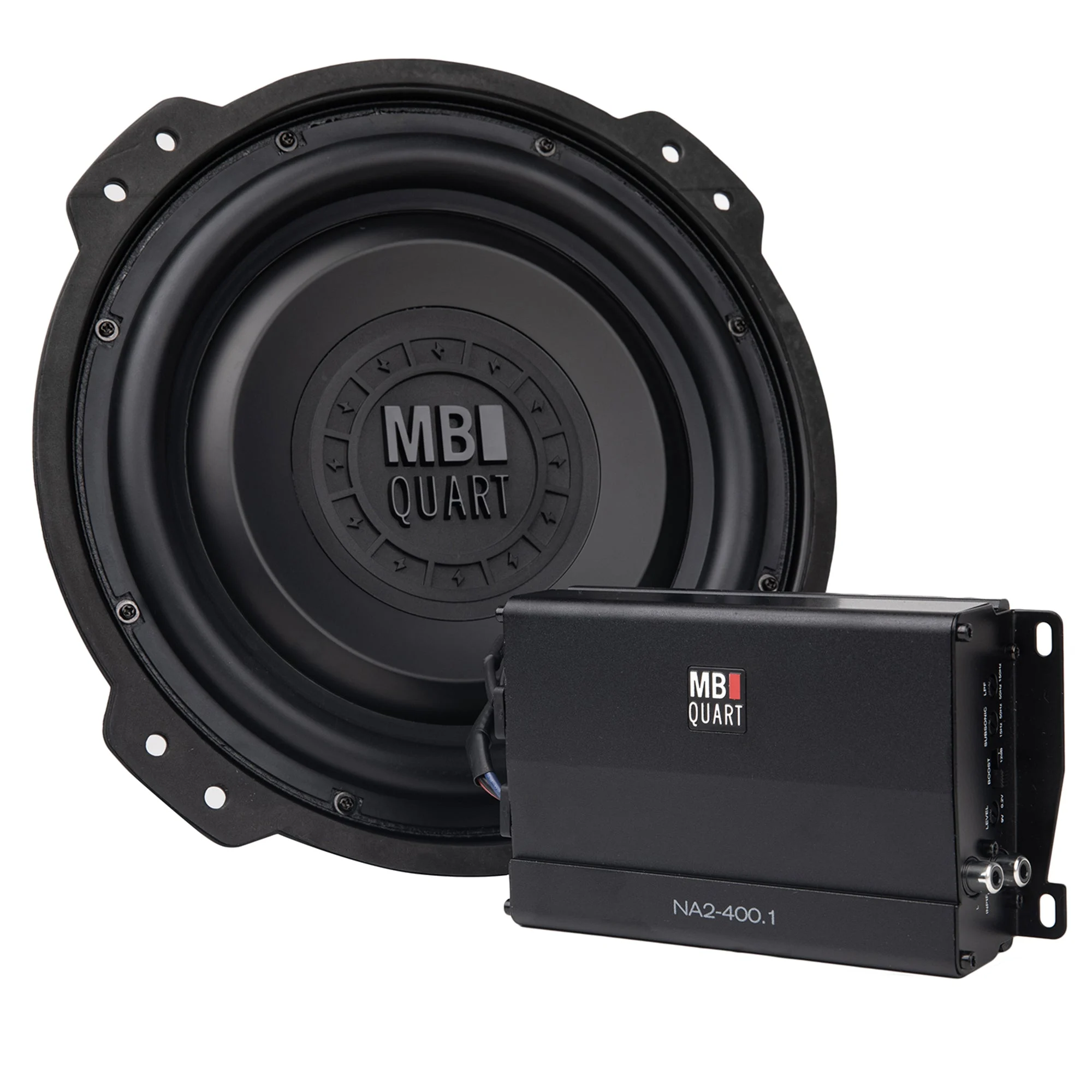 MB Quart 10" Subwoofer Upgrade for 2018-Current Jeep Wrangler JL, 400W Amplifier