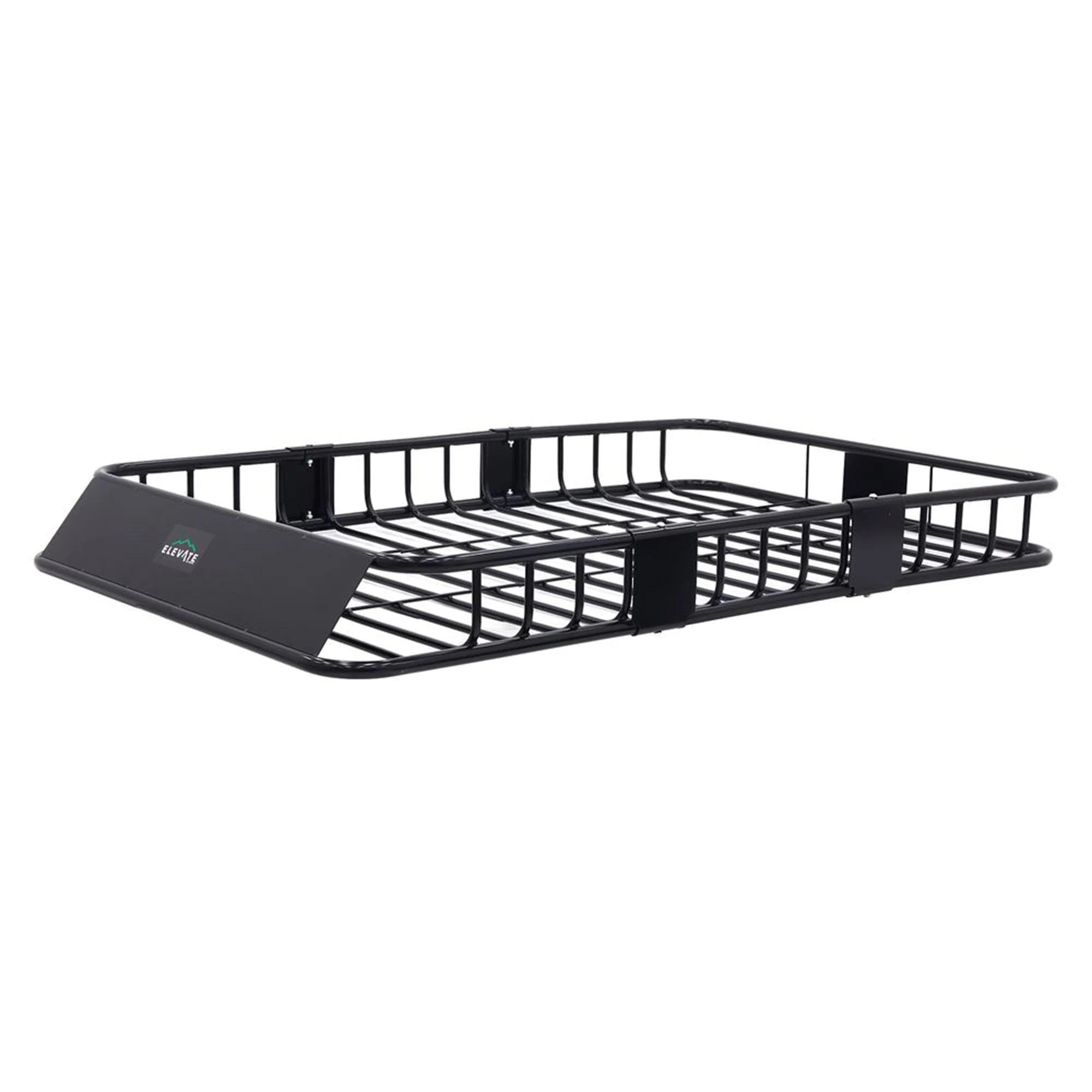 Elevate Outdoor Steel Roof Cargo Basket with Wind Fairing, XL, 150 lb Capacity