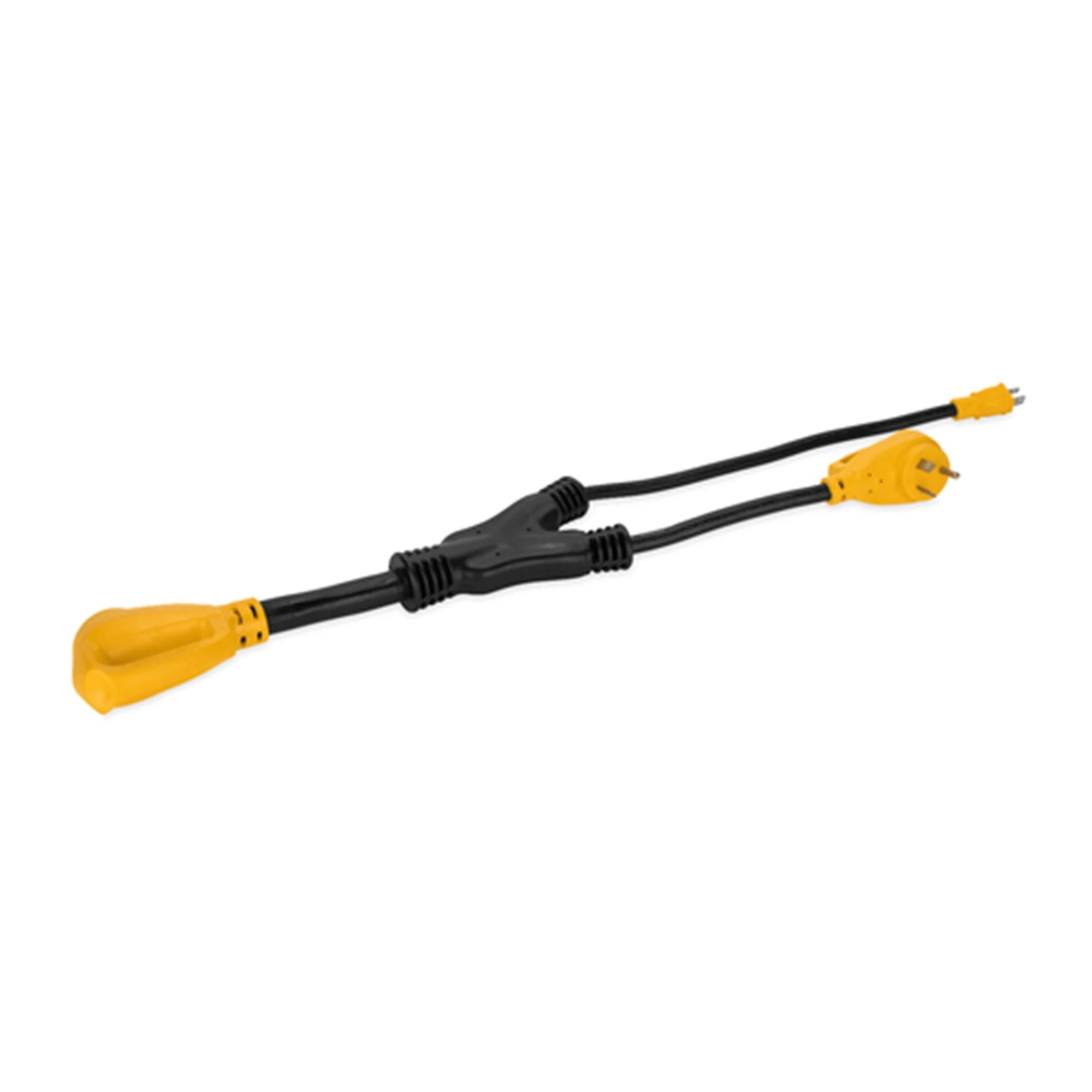 Camco PowerGrip 45 Amp RV Adapter, Combines 15 Amp and 30 Amp to 50 Amp Outlet