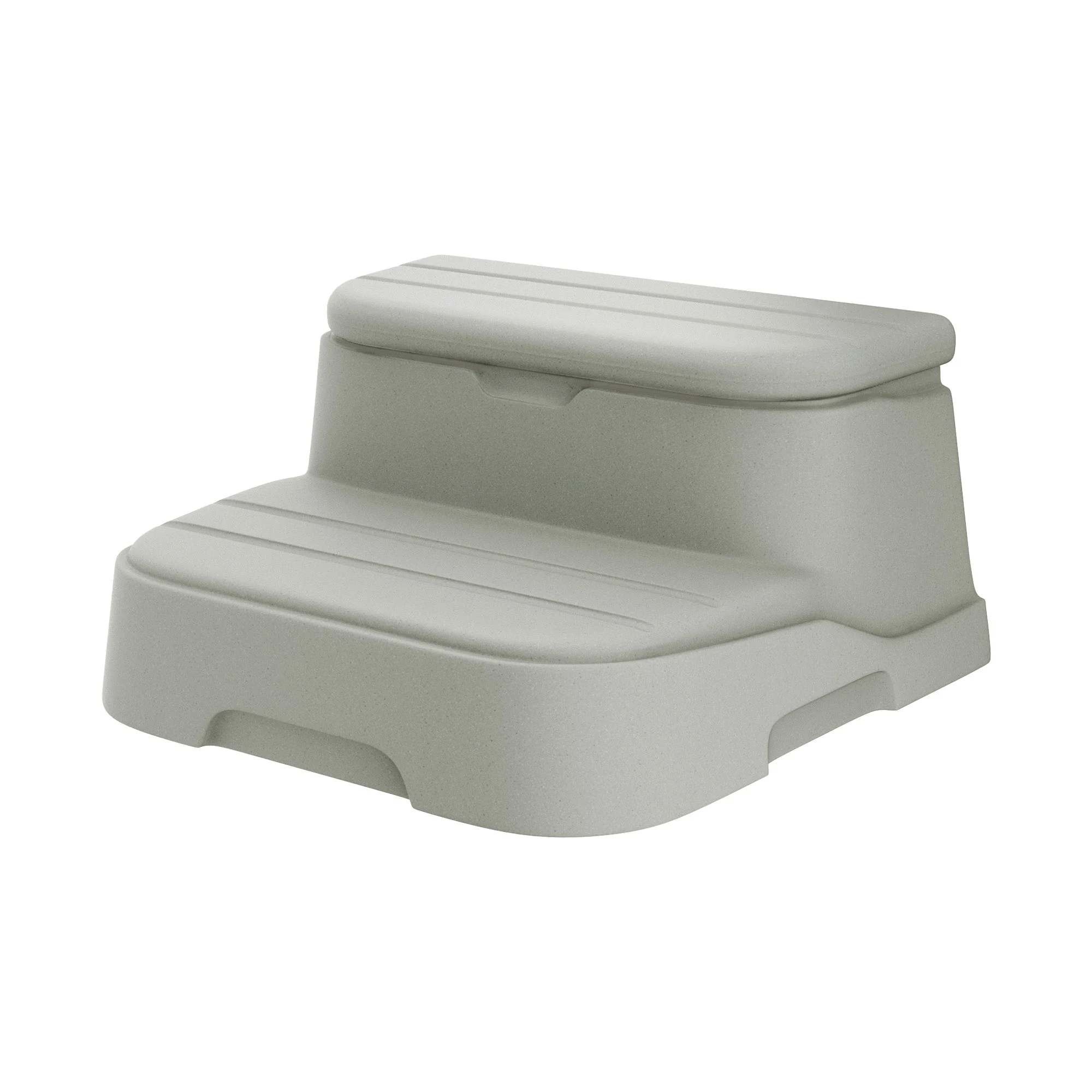 Lifesmart Cool Step Molded Spa Step w/ Built-In Hidden Storage Compartment, Sand