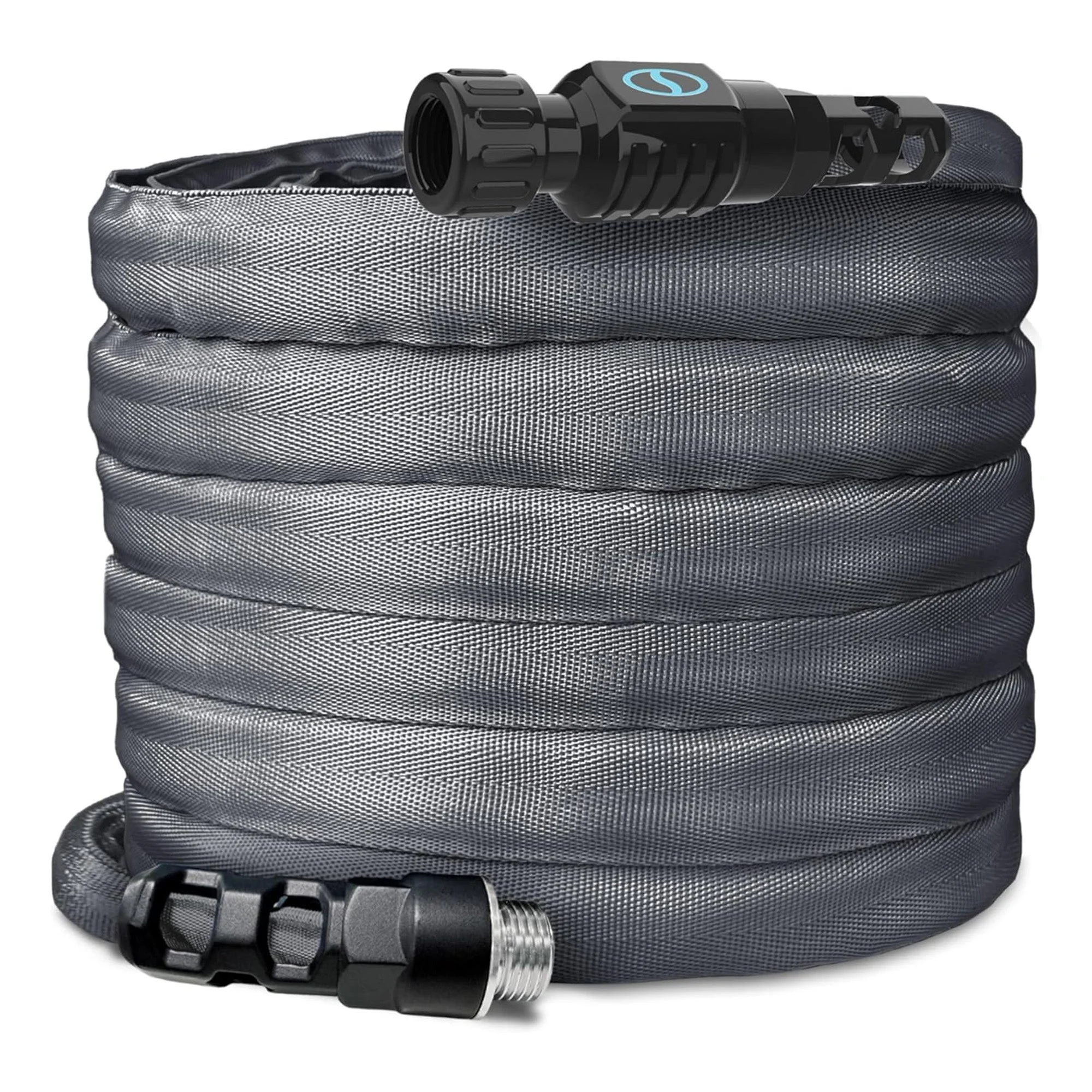 Aqua Joe FiberJacket Garden Hose, Kink-Resistant, 75' x 5/8" Diameter