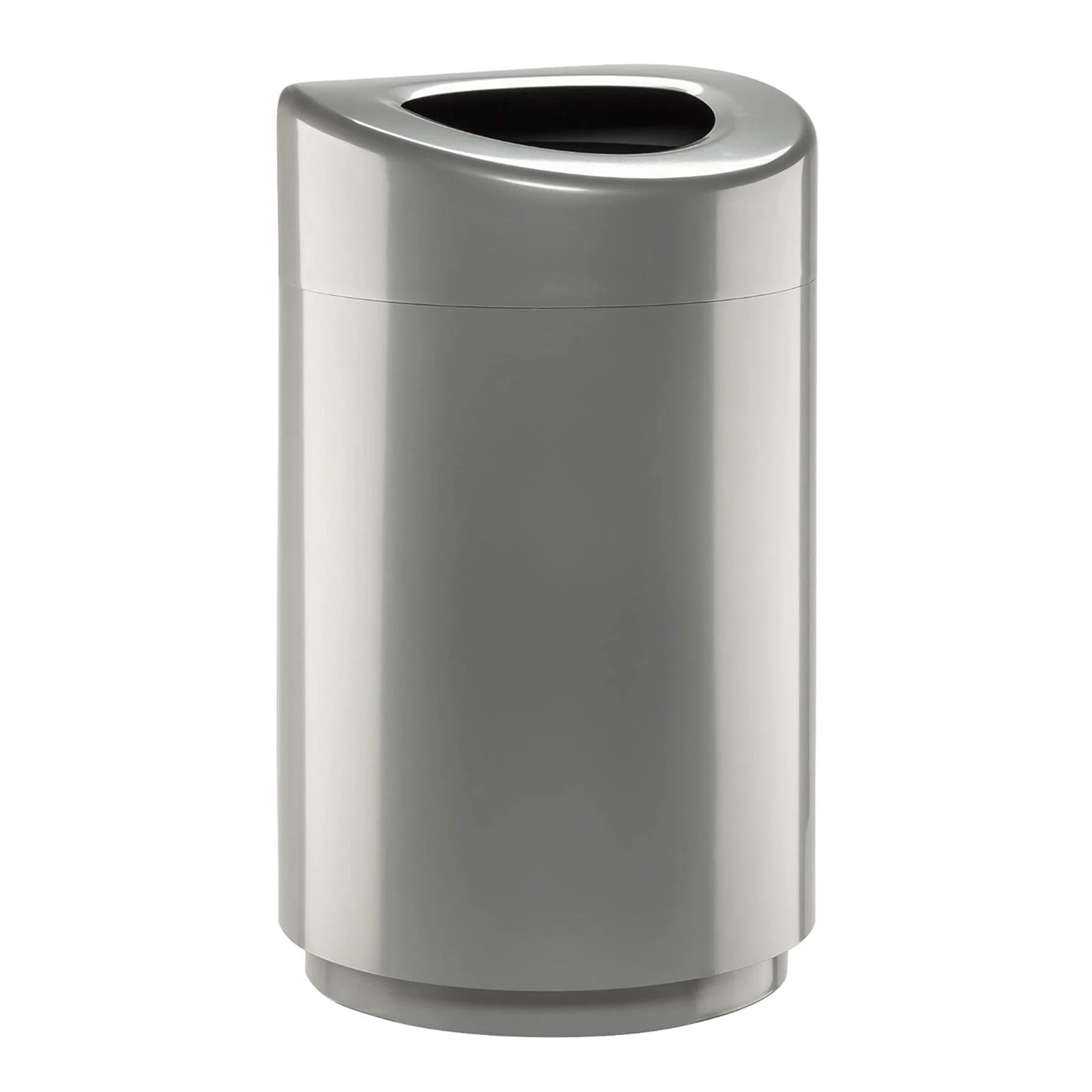Safco Open Top Trash Can, Indoor Home 30 Gallon Waste Bin Container, Silver