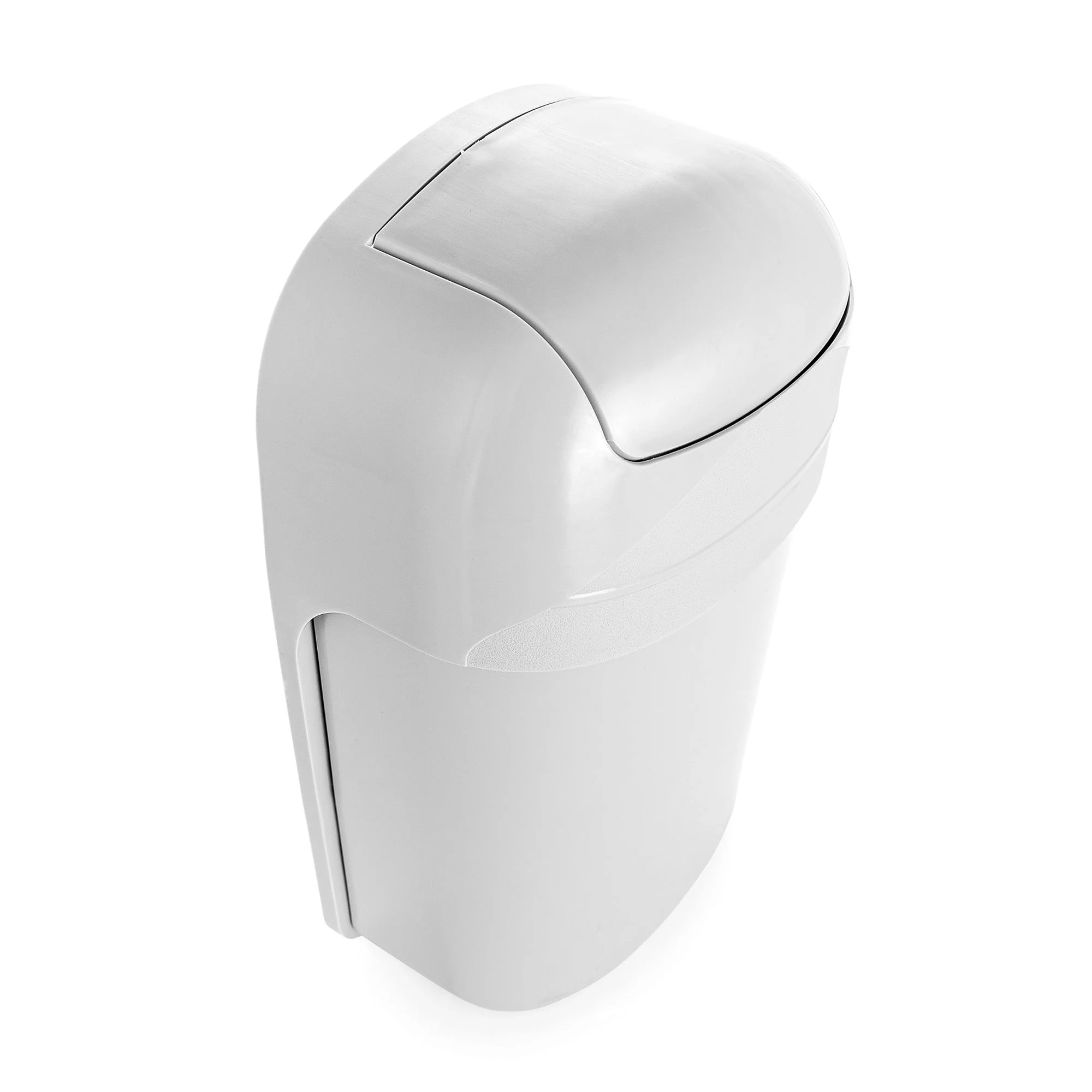 Camco Cabinet Mount Trash Can, Compact Waste Basket with Lid, 5 Quarts, Gray