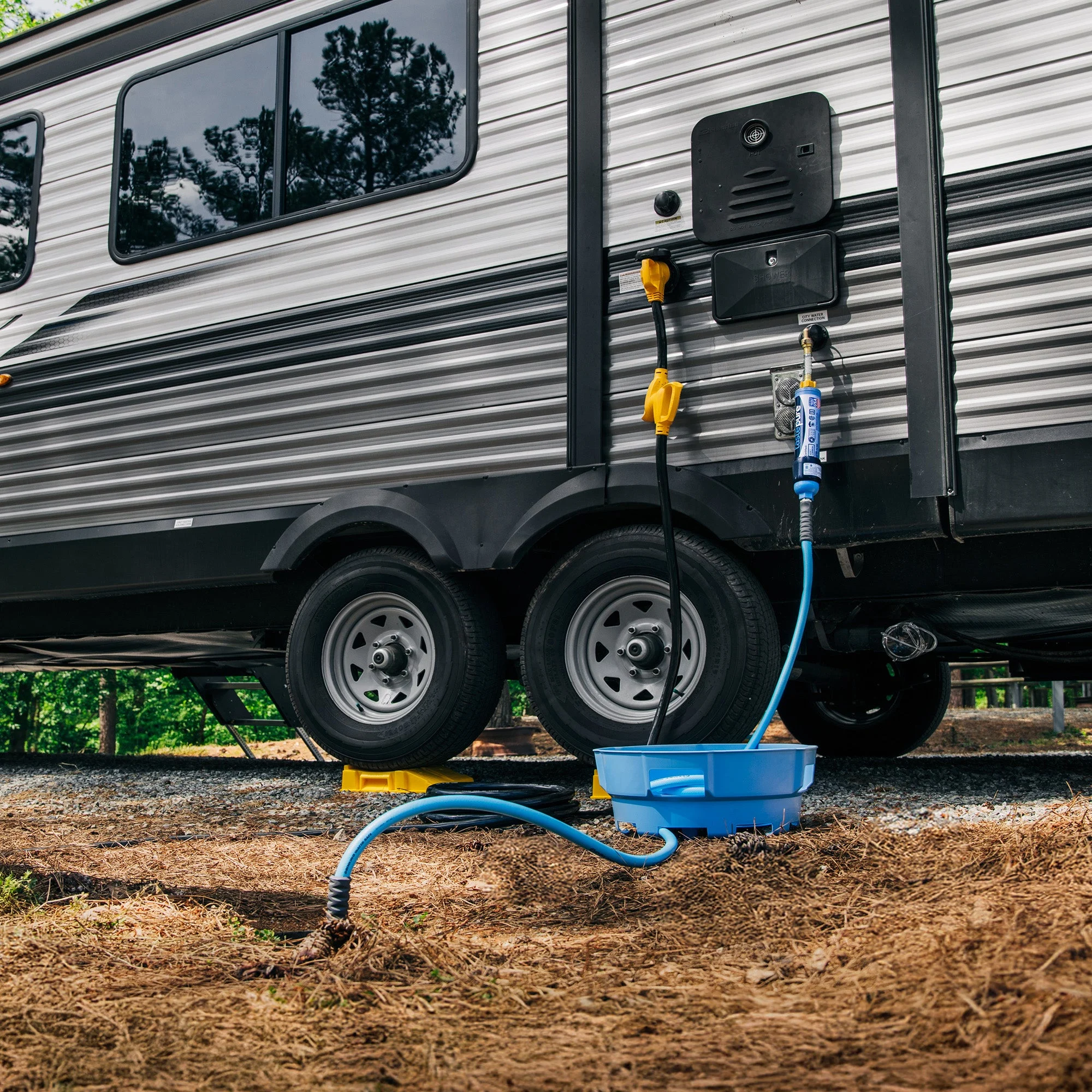 Camco EVOFlex 25 Ft RV Drinking Water Hose with Extra Flexible Design, Blue