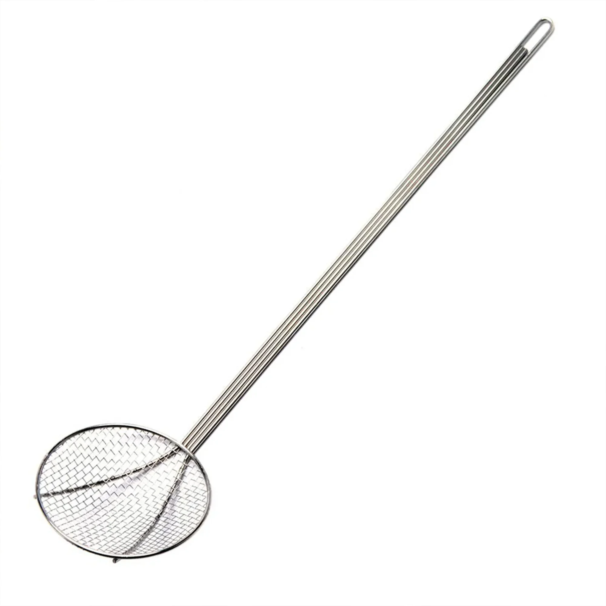 Bayou Classic 36-Inch Mesh Skimmer, Long Handle Wire Scoop for Stockpots, Silver