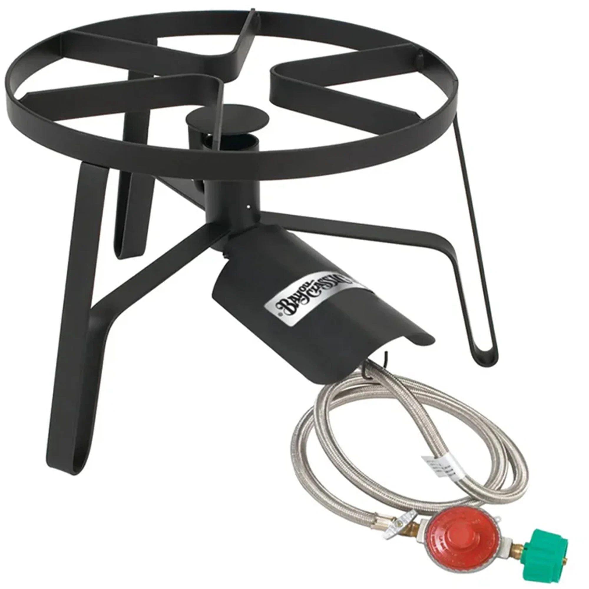 Bayou Classic Single Jet Cooker, 14-Inch Propane Burner for Stockpots, Black