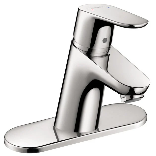 Focus E 70 Single Handle Single-Hole Bathroom Faucet with Pop-Up Drain and Base Plate