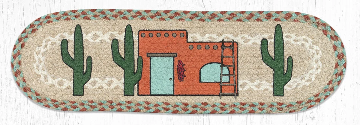 Earth Rugs ST-OP-782 Adobe Home Oval Stair Tread 27"x8.25" (Set of 13)