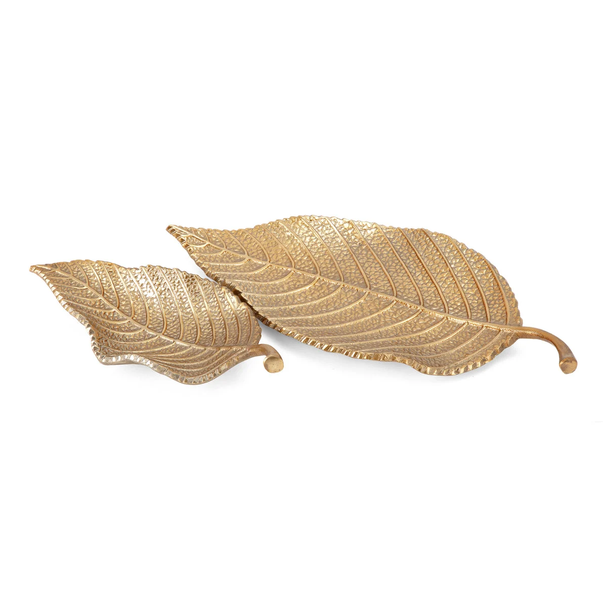 IMAX Worldwide Home Aspen Aluminum Leaf Decorative Trays - Set of 2