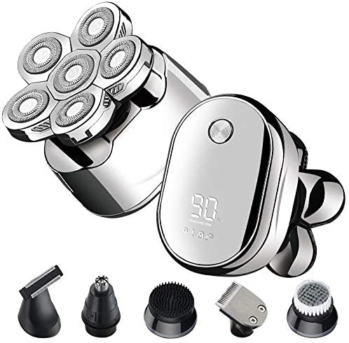 5 Core Nice Head Shavers for Men, Wet and Dry Electric Razor for Men, Rechargeable Electric Shavers Trimmer, Head Shaver Clippers Cordless Rotary Shaver Grooming Waterproof SHV 6 S