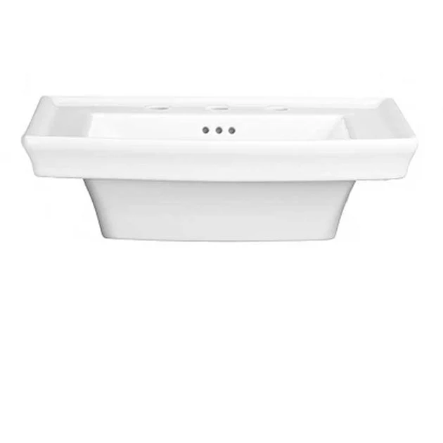 Wyatt 24" x 19-11/16" Pedestal Sink Top with Three Faucet Holes