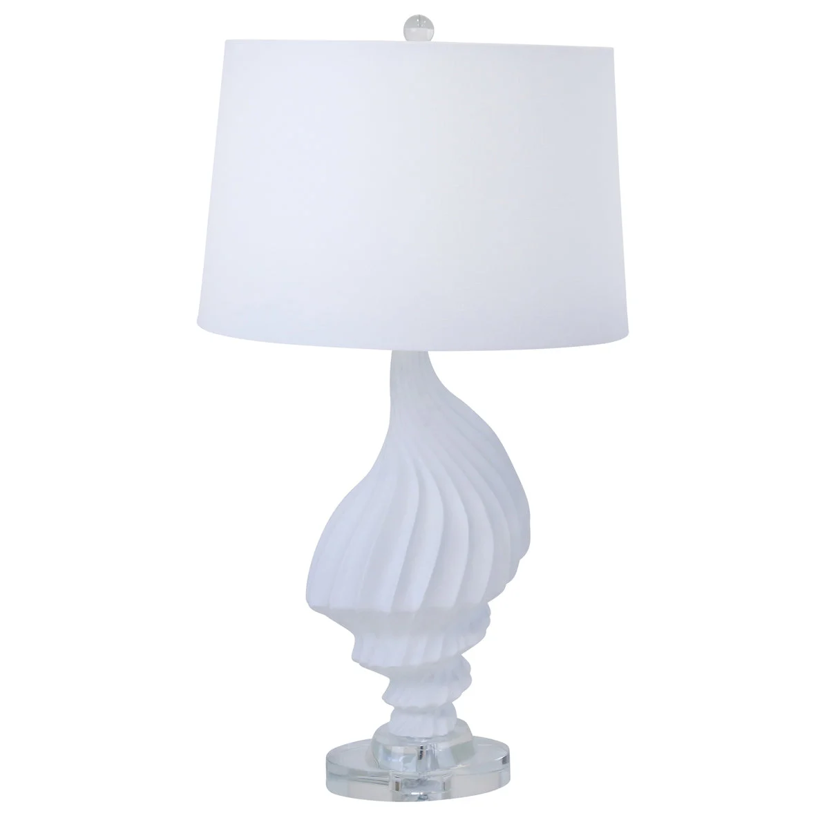 Sagebrook Home 50065 28" Polyresin Seashell Table Lamp, White