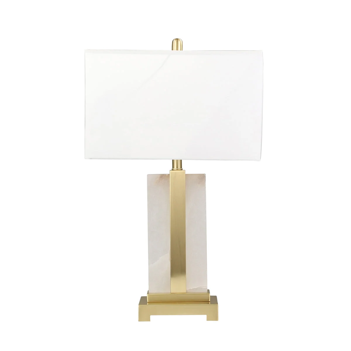 Sagebrook Home Metal/Alabaster 28`` Table Lamp,White/Gold