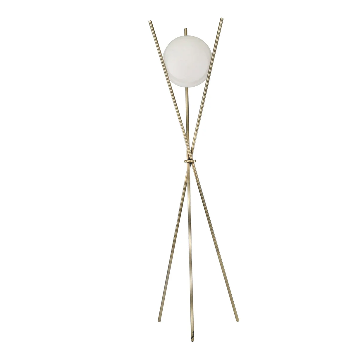 Sagebrook Home 50092 Metal 59" Tripod Orb Floor Lamp, Gold