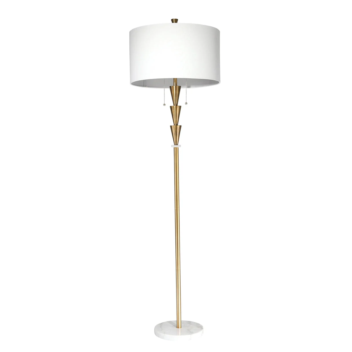 Sagebrook Home Metal 63.25`` Stacked Cones Floor Lamp, Gold