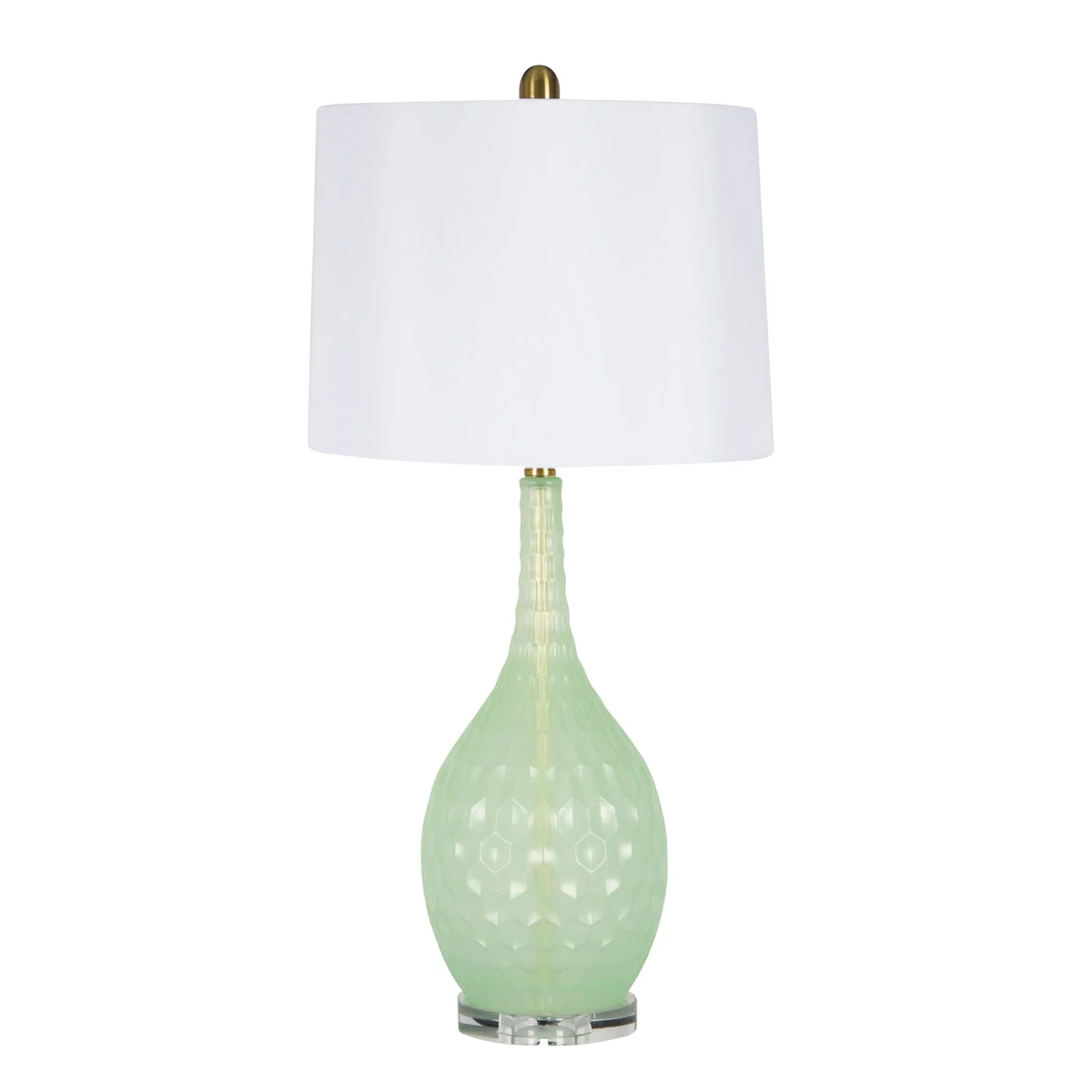 Sagebrook Home Cut Glass 30`` Table Lamp, Green
