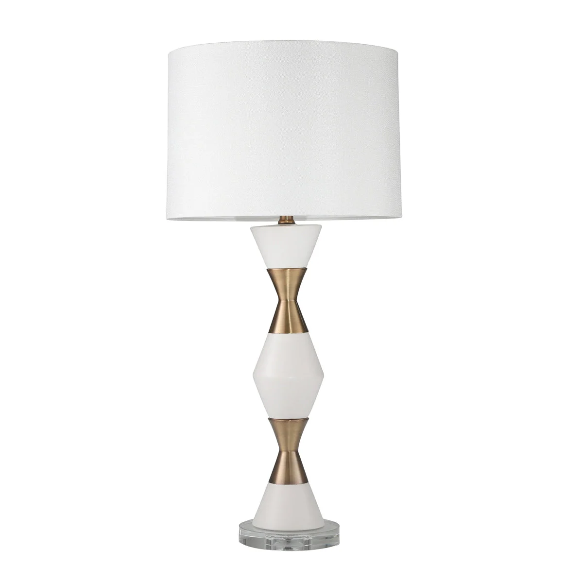 Sagebrook Home Ceramic 31`` Multi Cone Table Lamp, White/Gold