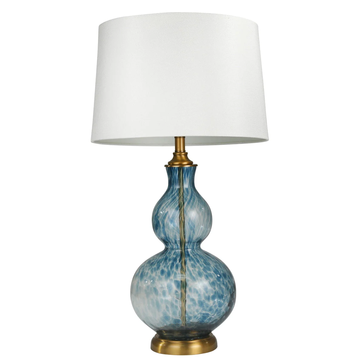Sagebrook Home Art Glass 30`` Table Lamp, Blue