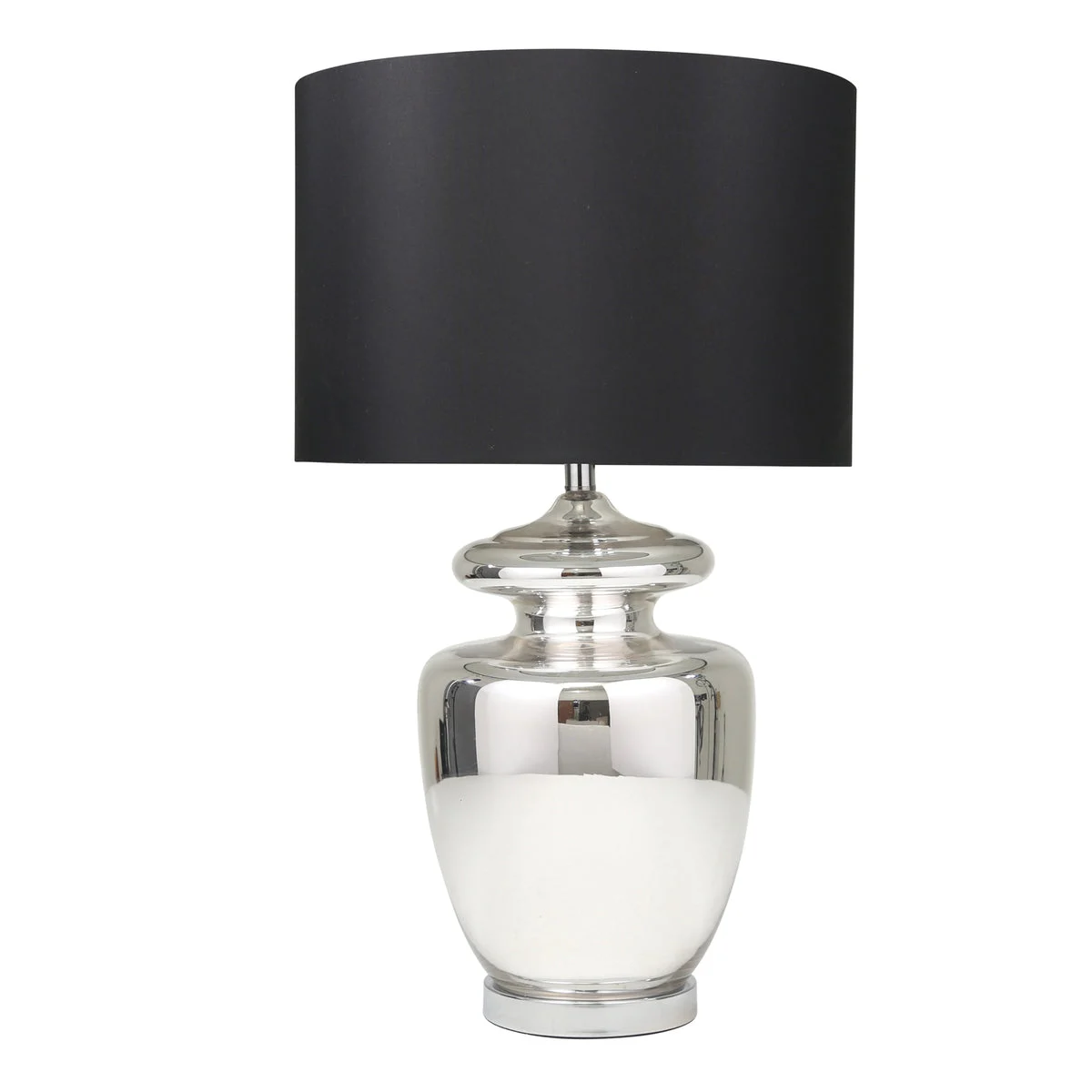 Sagebrook Home 50195 31" Glass Urn Table Lamp, Silver