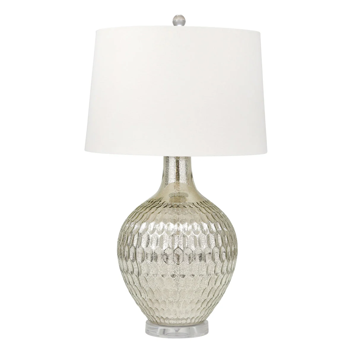 Sagebrook Home Mercury Glass 30`` Table Lamp W/Hammered Finish, Si