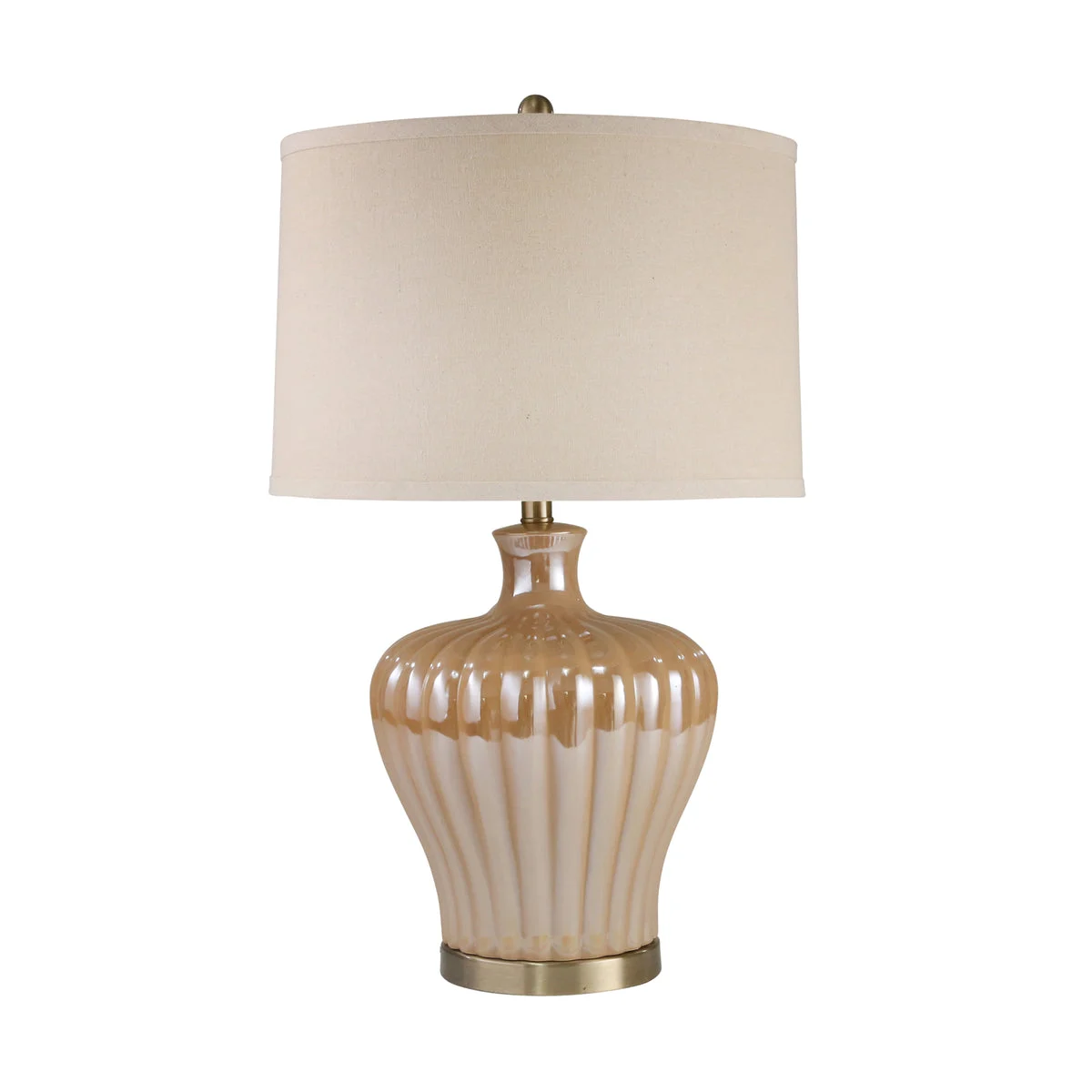 Sagebrook Home Ceramic 29`` Fluted Table Lamp,Gold