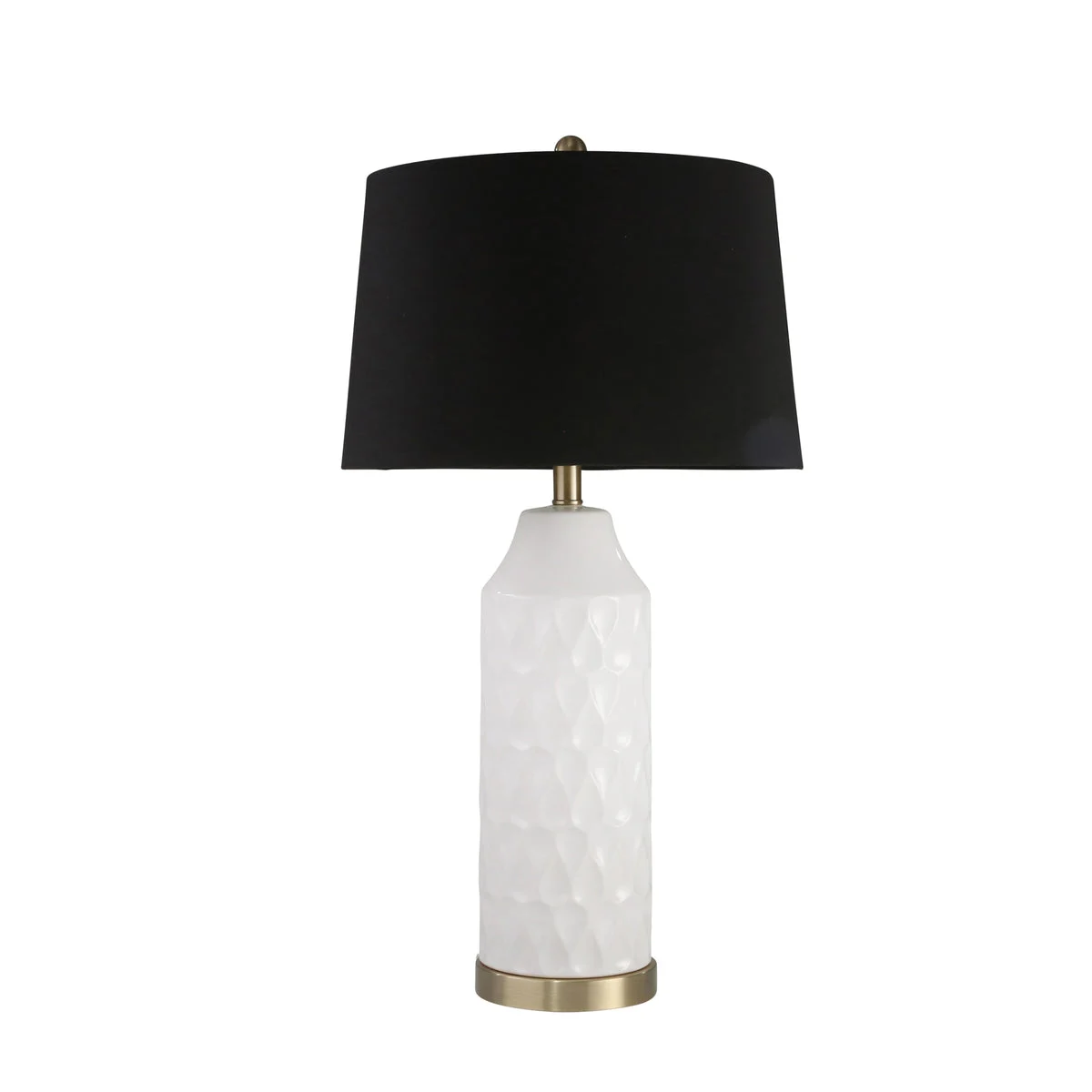 Sagebrook Home Ceramic 29`` Cylinder Table Lamp, White
