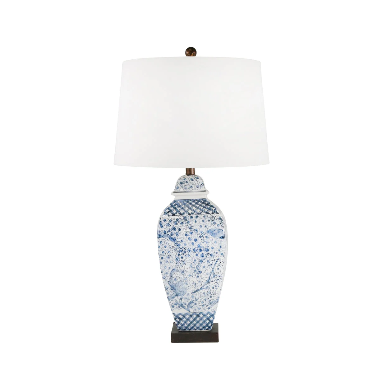 Sagebrook Home 50228-02 31" Ceramic Ginger Jar Table Lamp, Blue/White