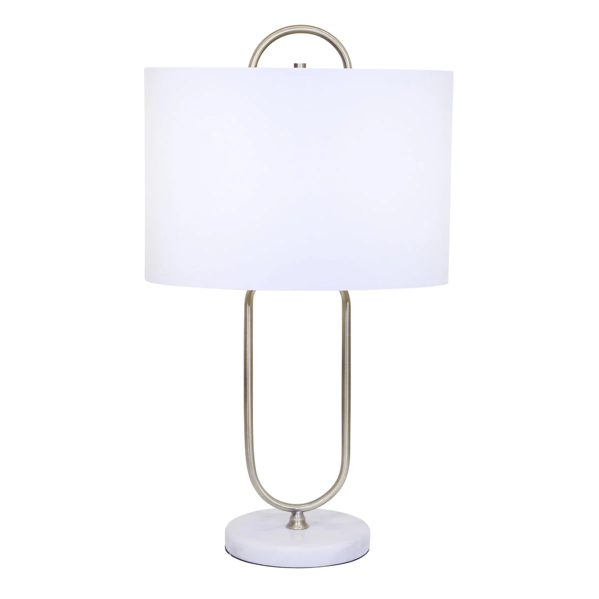 Sagebrook Home Metal 26`` Paper Clip Table Lamp On Marble Base, Go