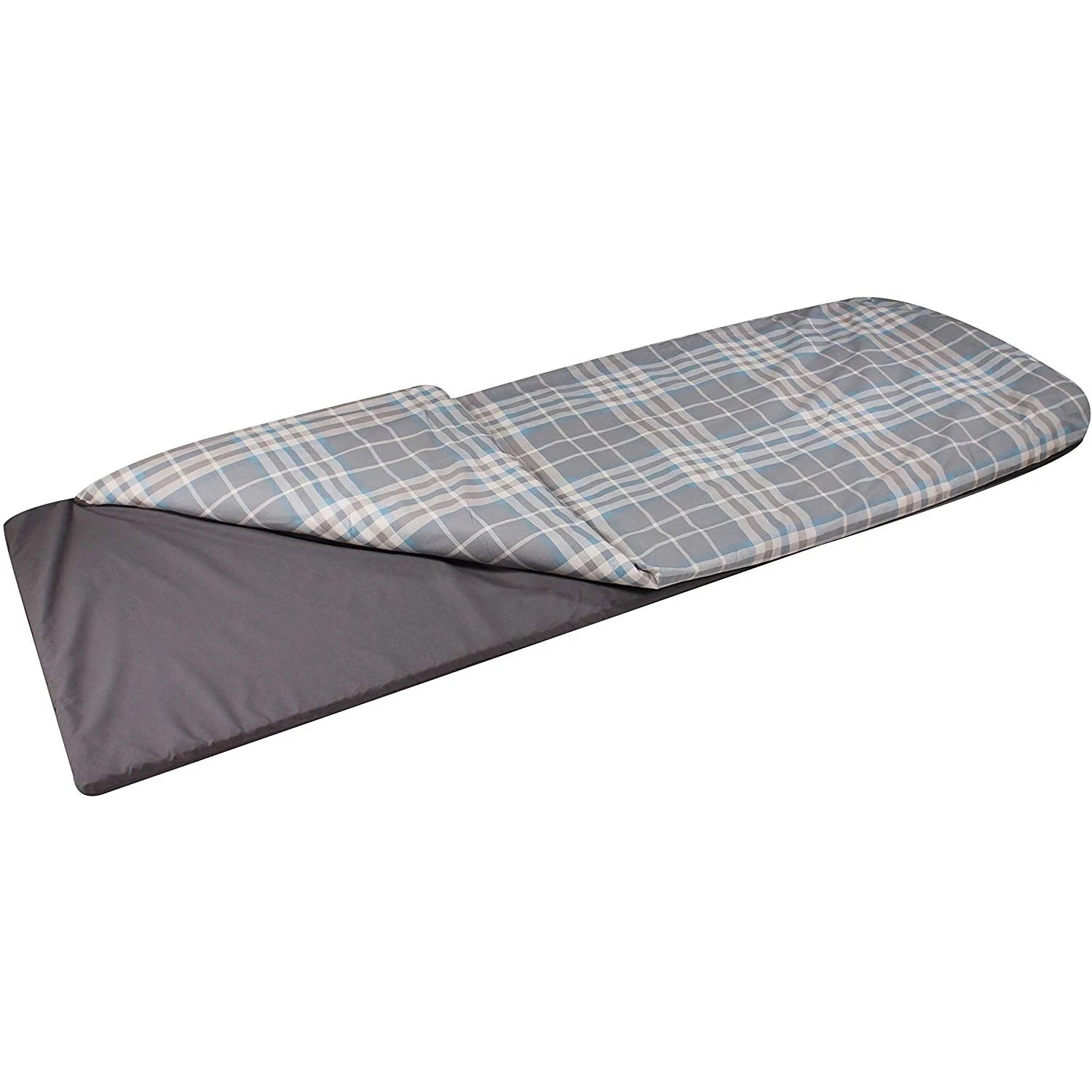 Disc-O-Bed Duvalay Child Memory Foam Sleep Pad/Duvet, Ocean Plaid